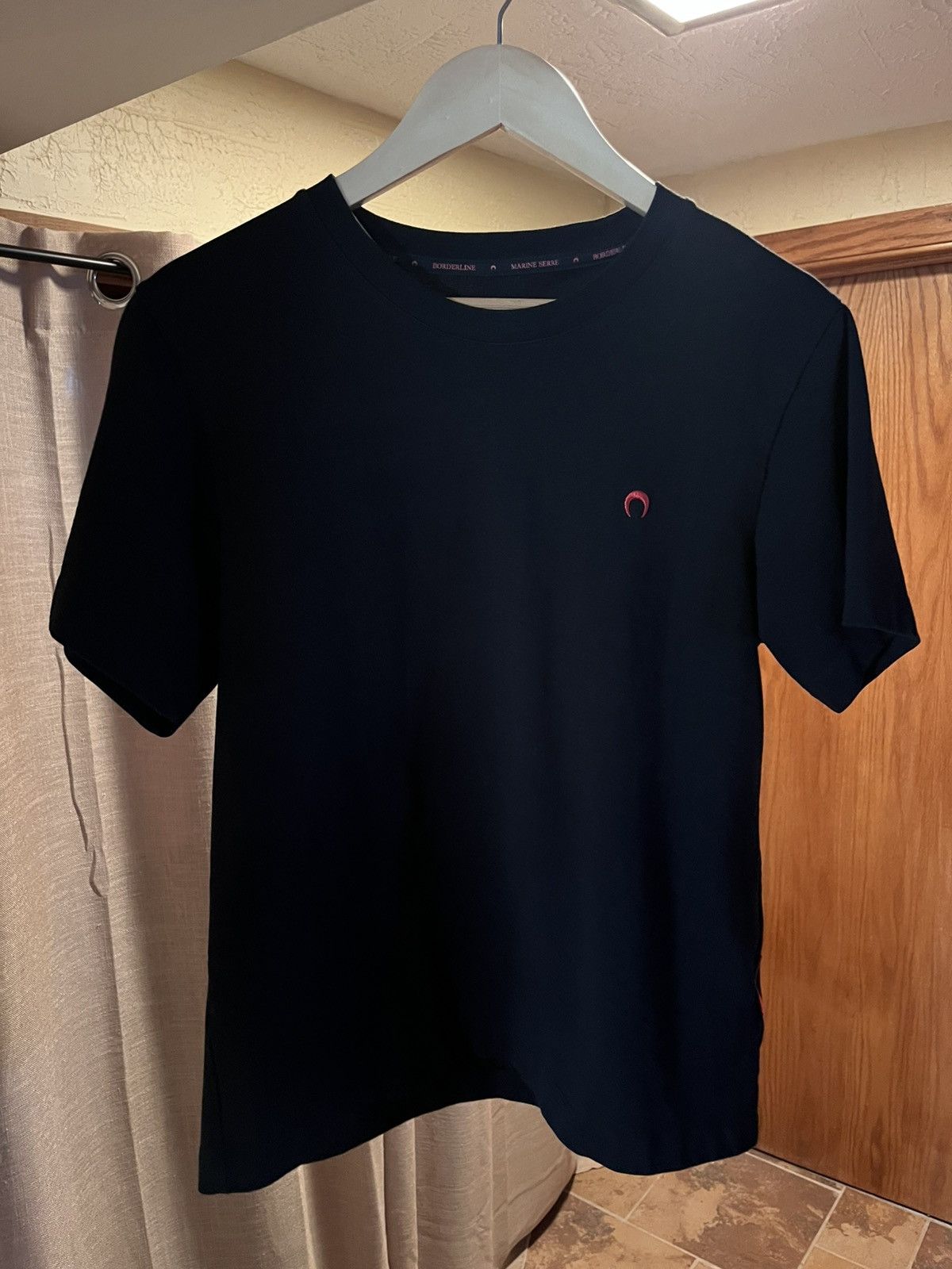 Marine Serre FW22 organic cotton black tee shirt with bag