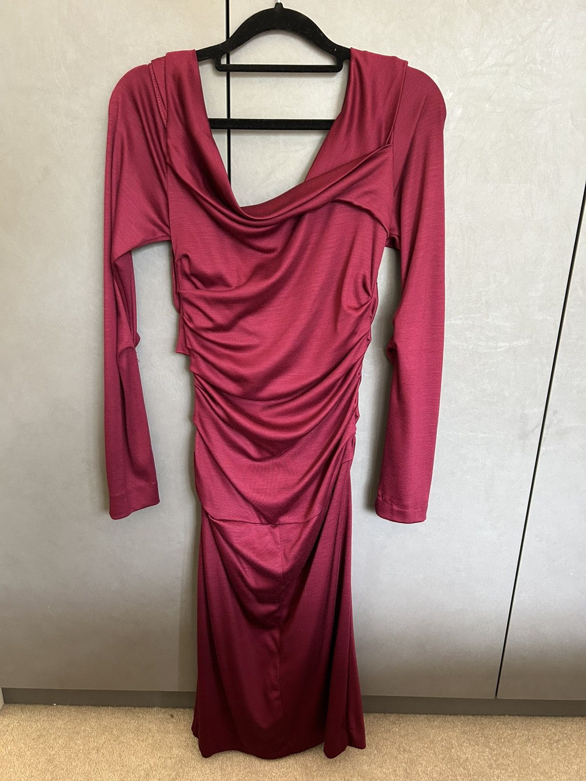 Diane von Frstenberg burgundy evening dress