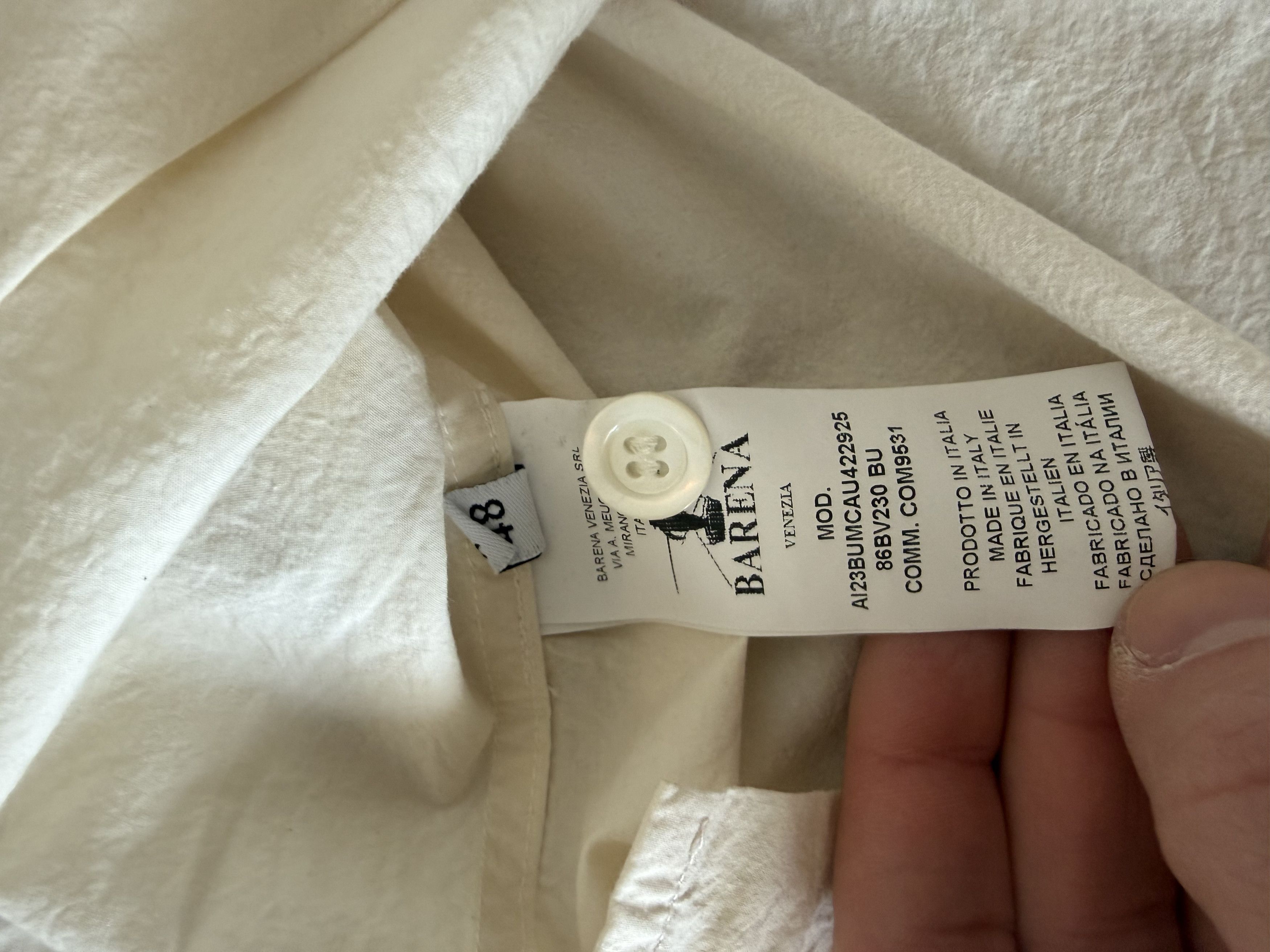 Barena Barena Venezia Open-Collar Cotton Shirt Size US M / EU 48-50 / 2 - 7 Thumbnail