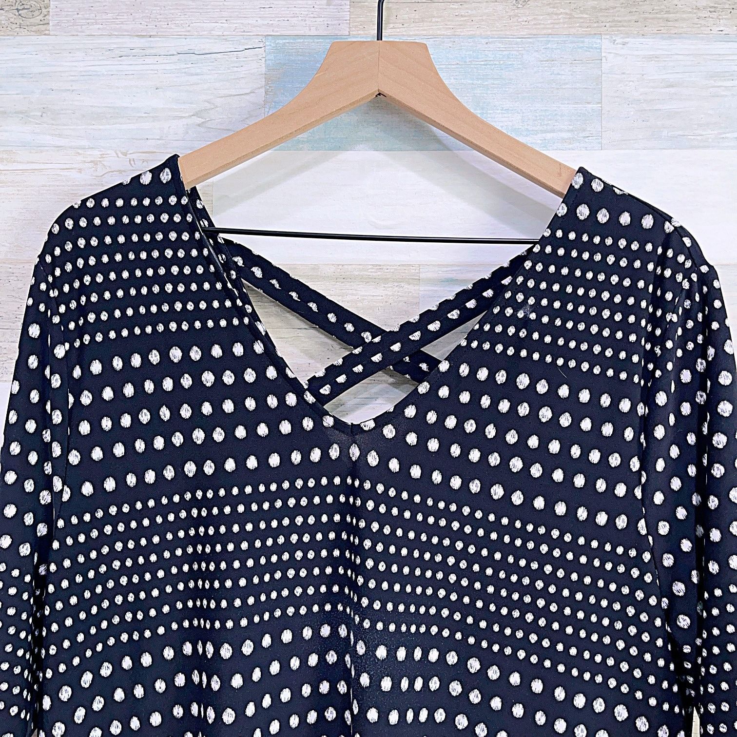 Other Chicos Polka Dot Back T Shirt Dress Black White Short Sleeve Size L / US 10 / IT 46 - 2 Thumbnail