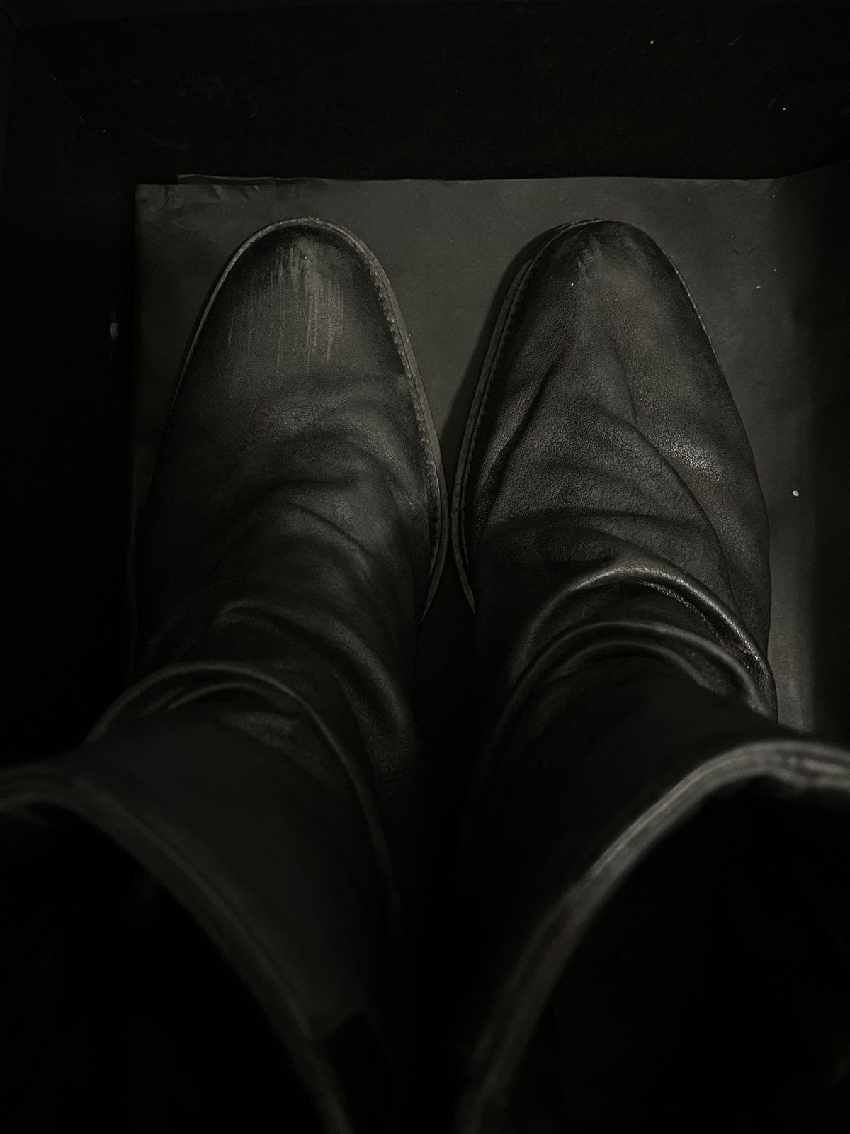 424 424 LEATHER MARATHON COWBOY BOOTS 46 US 12 MAINLINE $1225 Size US 12 / EU 45 - 14 Thumbnail
