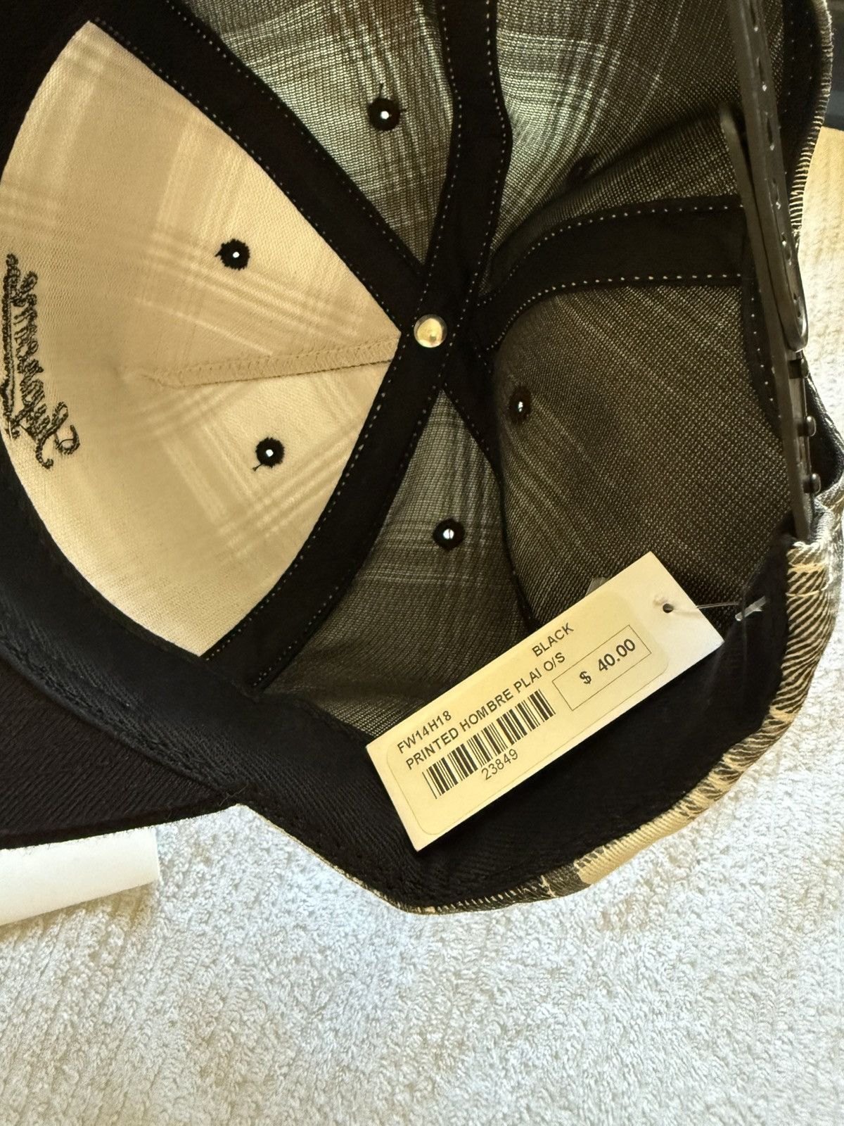 Supreme Supreme FW14 Printed Hombre Plaid Hat DSWT Size ONE SIZE - 4 Thumbnail