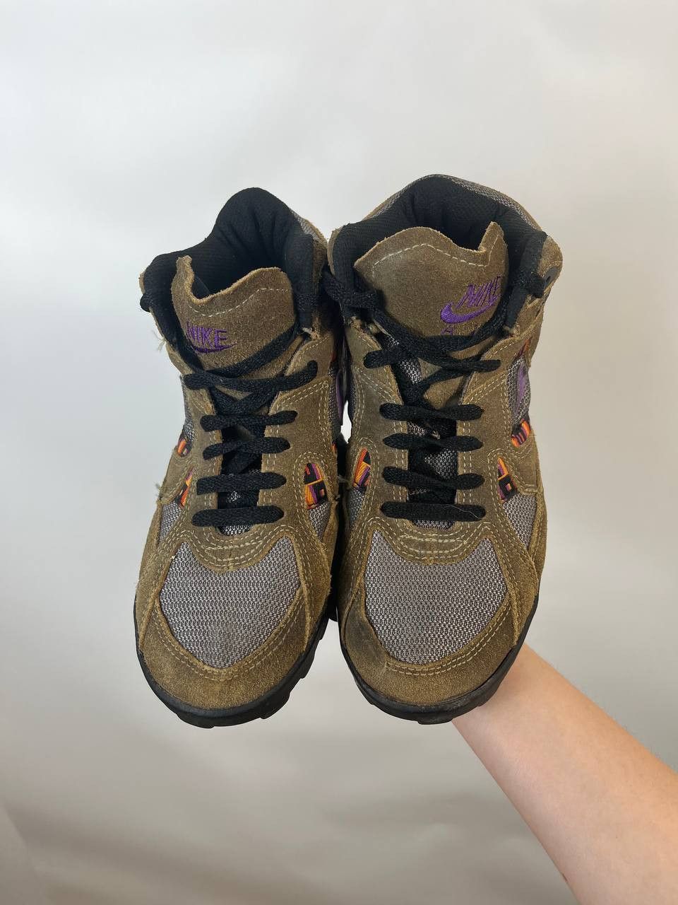 Nike RARE Vintage Nike AIR Brown Shoes 90s Sneakers Unisex 7.5 Size US 7.5 / IT 37.5 - 4 Thumbnail
