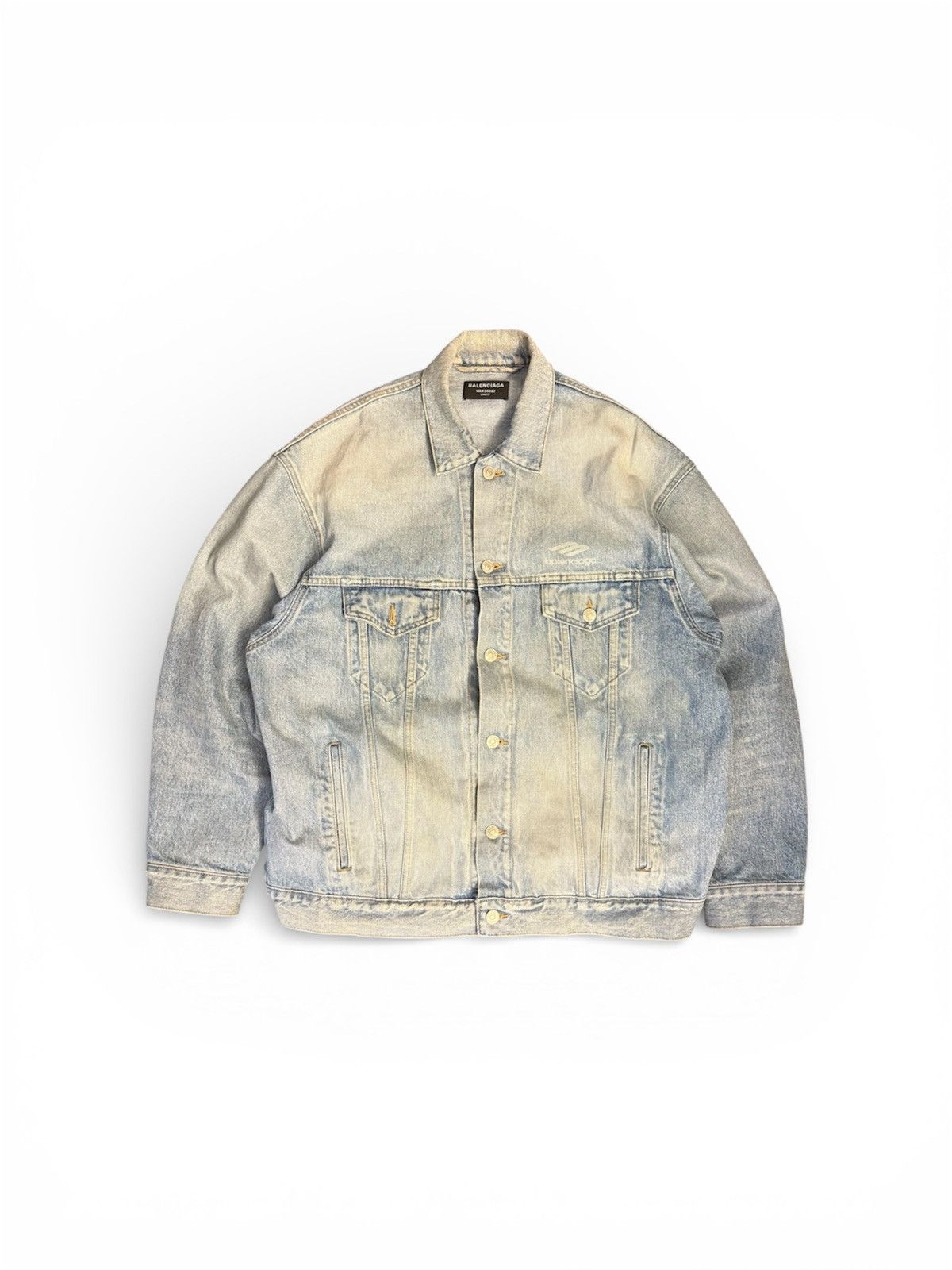 Balenciaga 3B Sports Super Oversized Baggy Denim Jacket 2023 Size US S / EU 44-46 / 1 - 1 Thumbnail