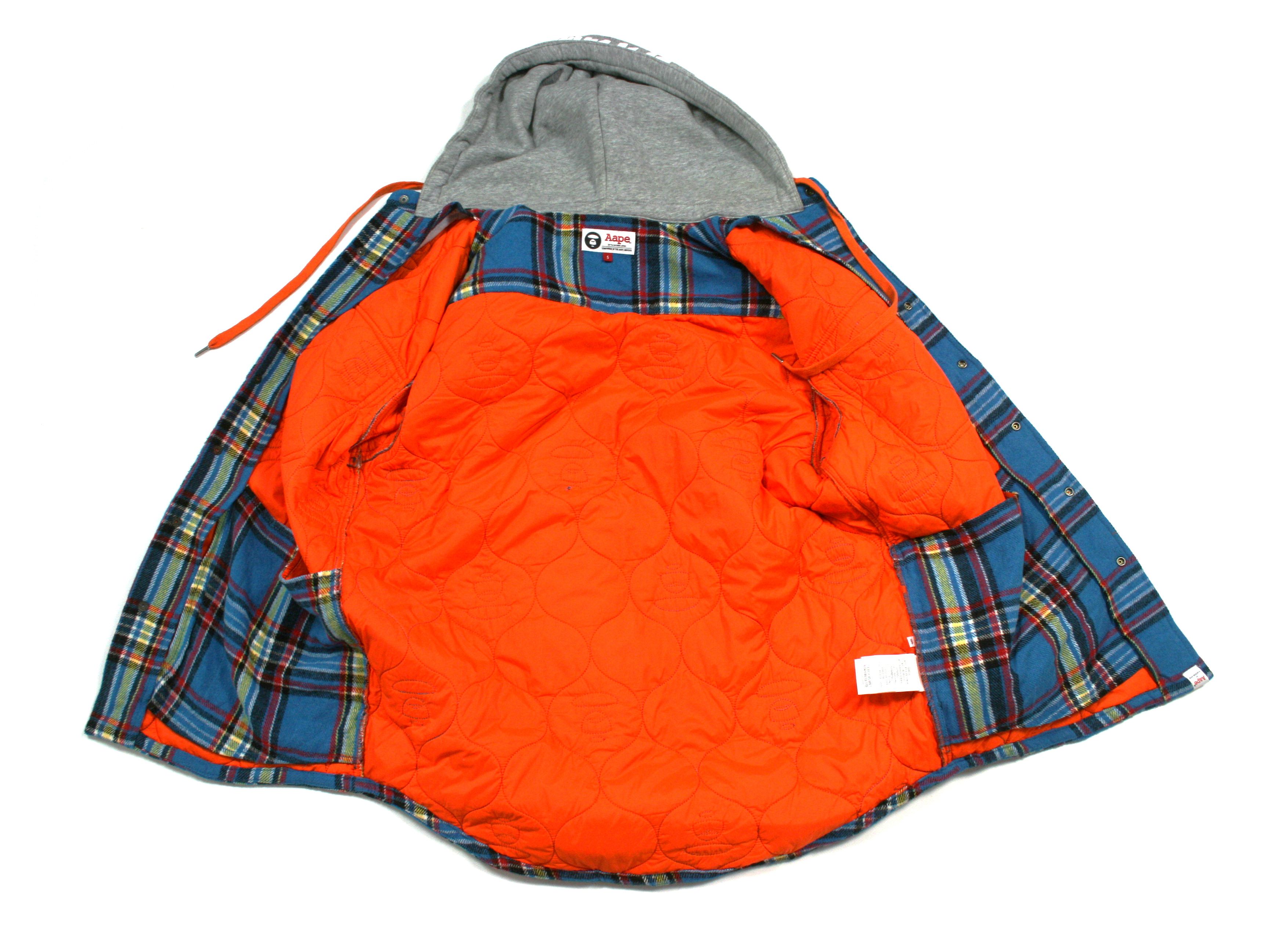 Aape By A Bathing Ape Flannel Plaid Hooded Shirt-Jacket Size US S / EU 44-46 / 1 - 12 Thumbnail