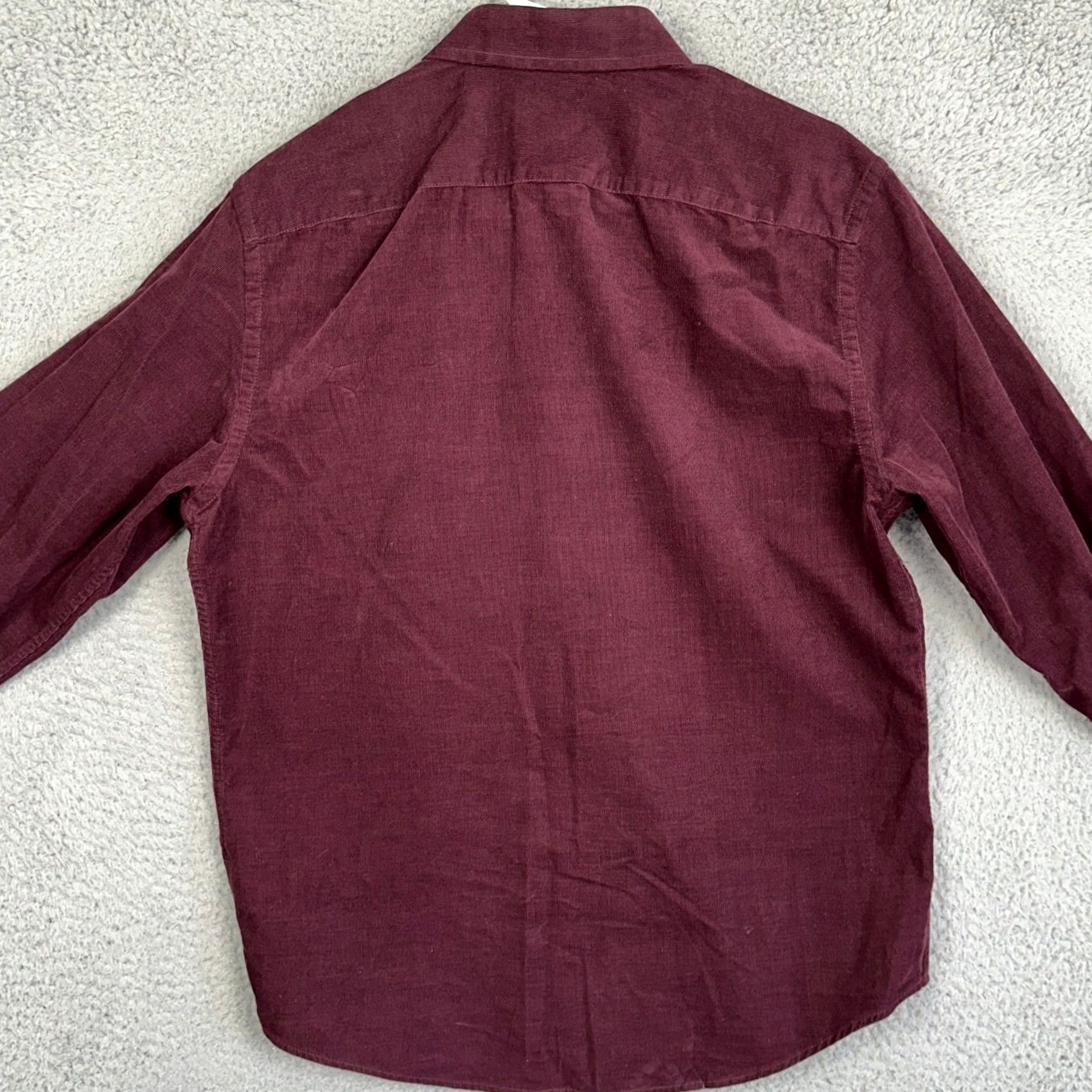 UNTUCKit UNTUCKit Shirt Mens Small Maroon Corduroy Button-Down Casual Long Sleeve Pocket Size US S / EU 44-46 / 1 - 3 Thumbnail