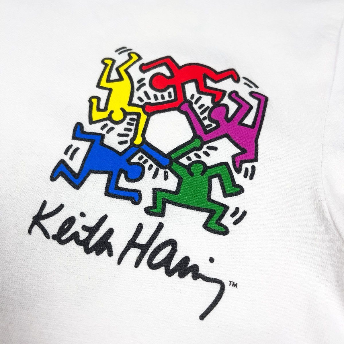 Keith Haring Vintage Keith Haring Dance Circle T-Shirt Size US XS / EU 42 / 0 - 5 Thumbnail