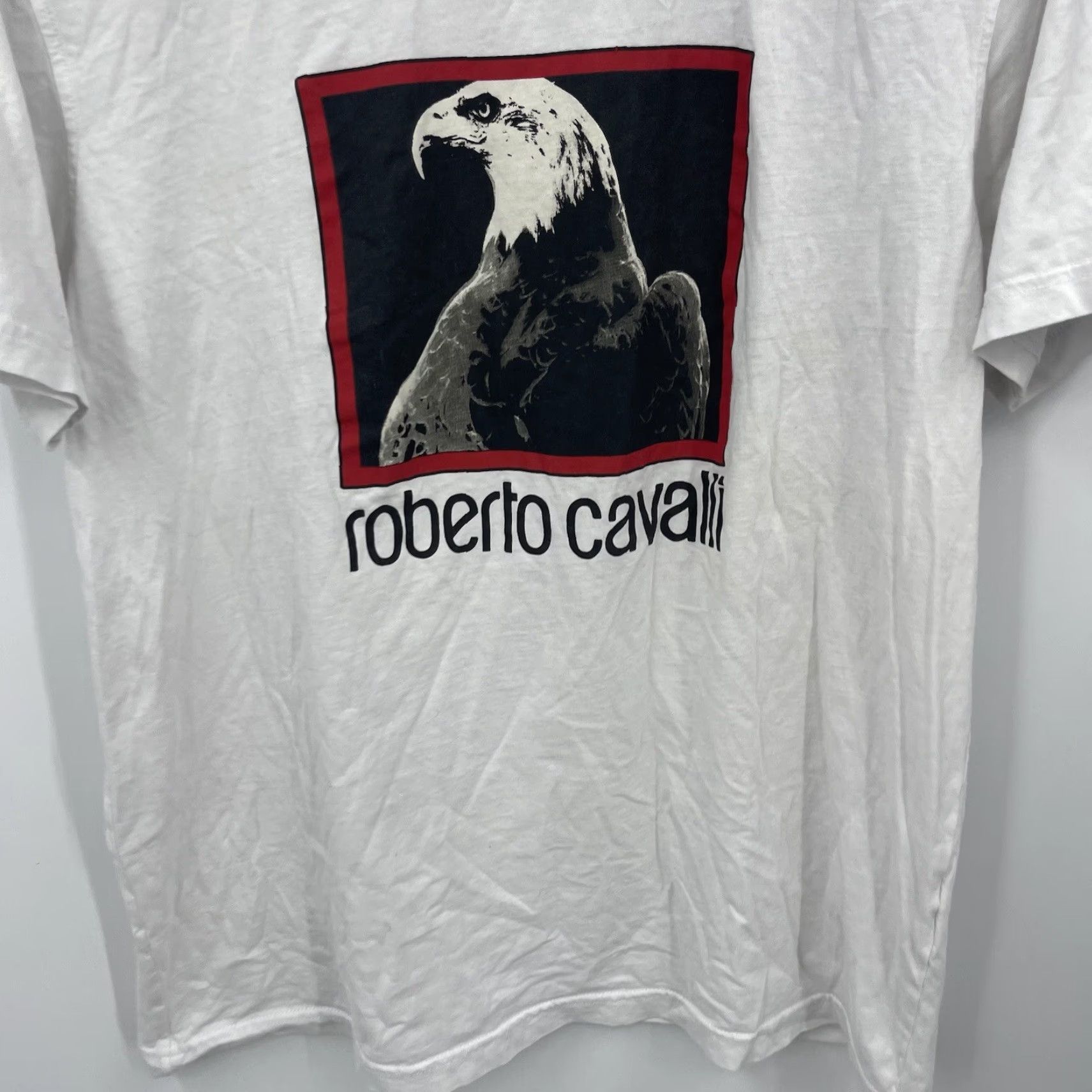 Roberto Cavalli Roberto Cavalli Eagle Graphic Print T-Shirt Men’s L Regular Fit White 100% Cotton Preppy Size US L / EU 52-54 / 3 - 5 Thumbnail