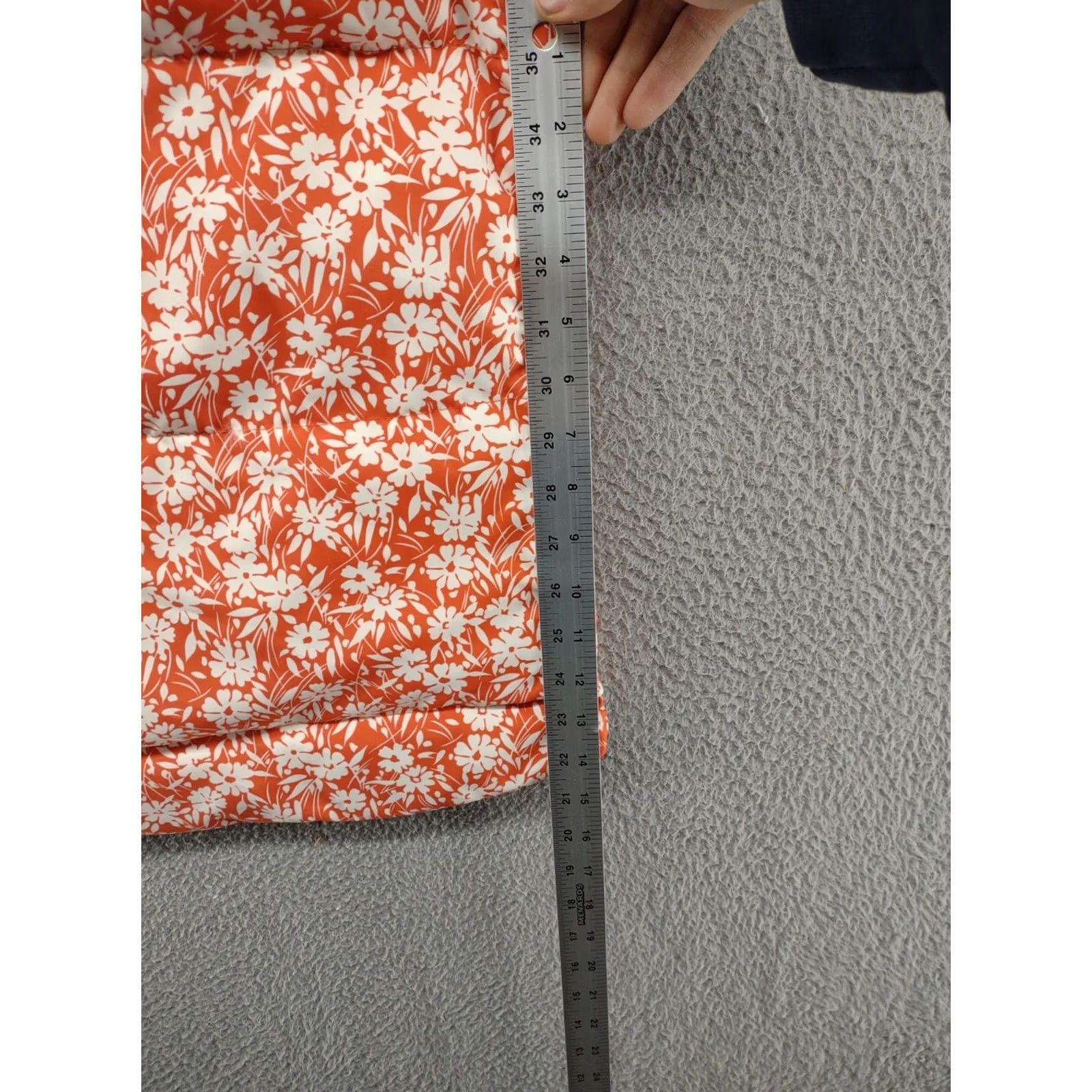 American Eagle Outfitters American Eagle Reversible Puffer Quilt Puff Floral Snap Vest Orange Full Zip Shirt Womens M Multicolor 90s? Size M / US 6-8 / IT 42-44 - 6 Thumbnail