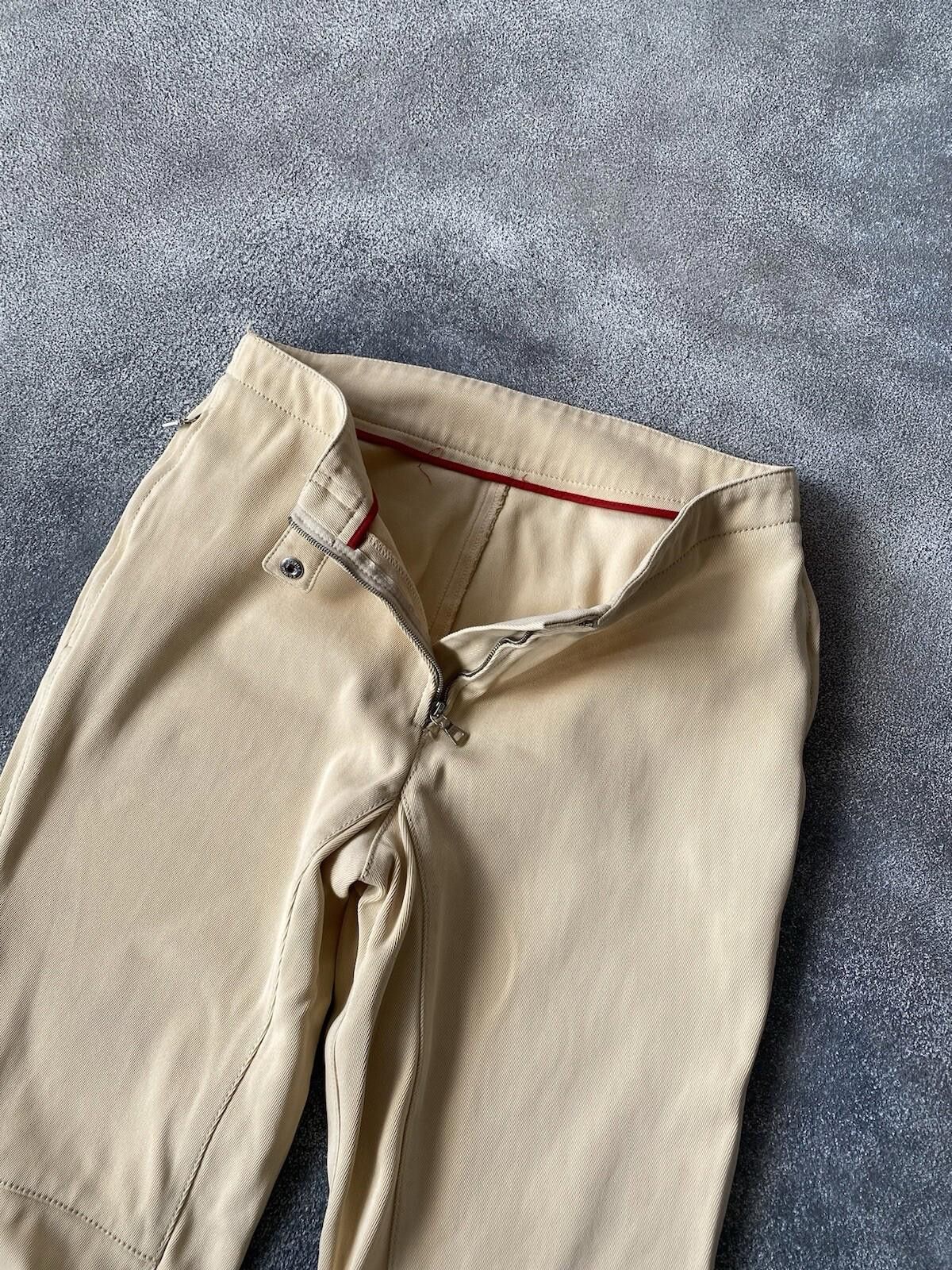 Prada 2000’s Prada Biker Casual Pants Vintage Women Cream 40 Size 40" / US 18 - 10 Thumbnail