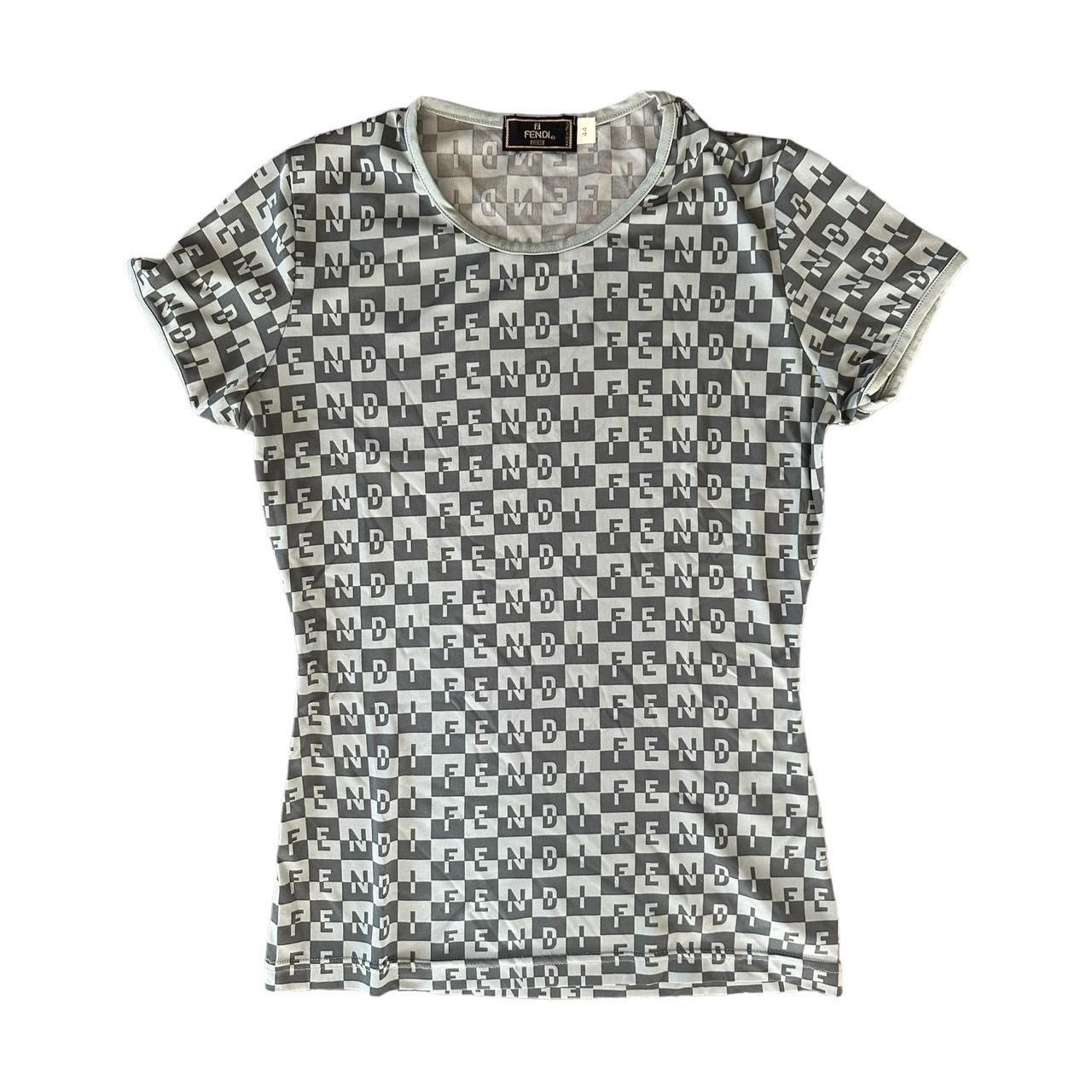 Fendi Fendi vintage print logo tee Size S / US 4 / IT 40 - 1 Thumbnail