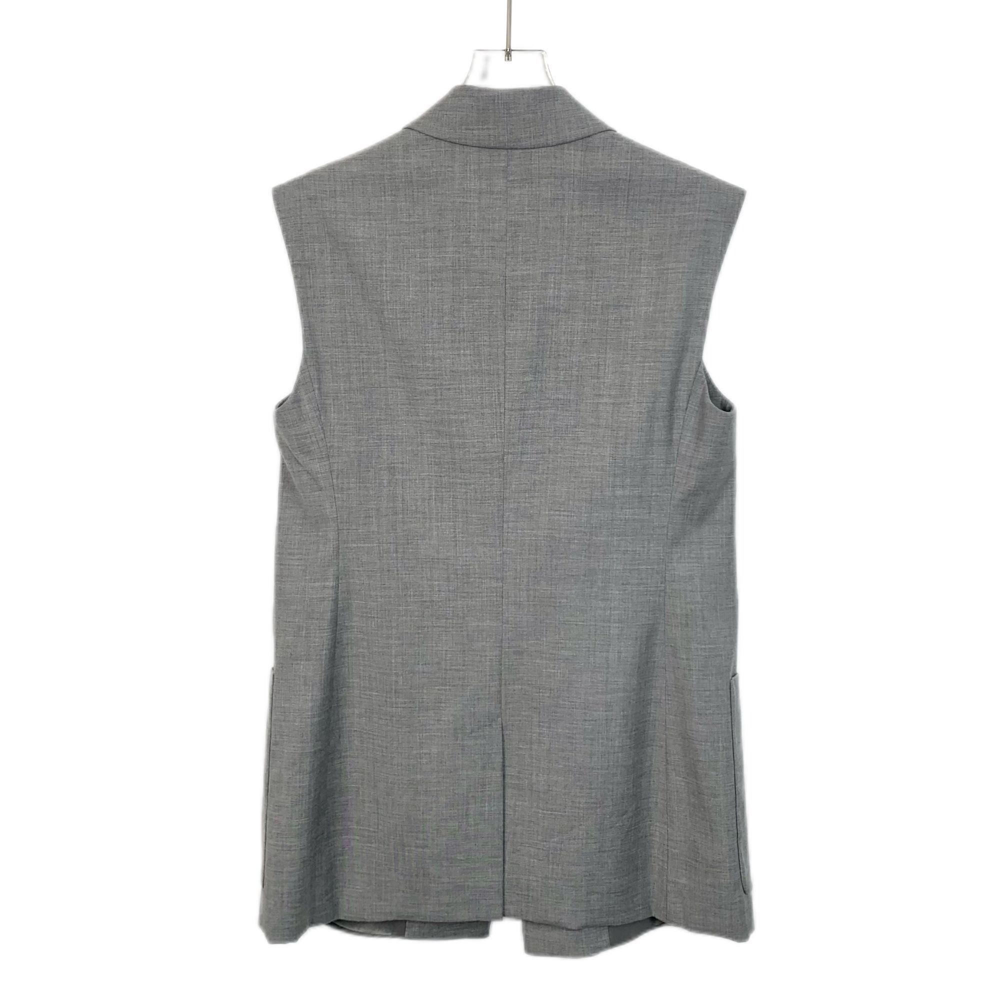Max Mara Max Mara Womens Wool Blend Sleeveless Long Blazer Vest Gray Size XS / US 0-2 / IT 36-38 - 2 Thumbnail