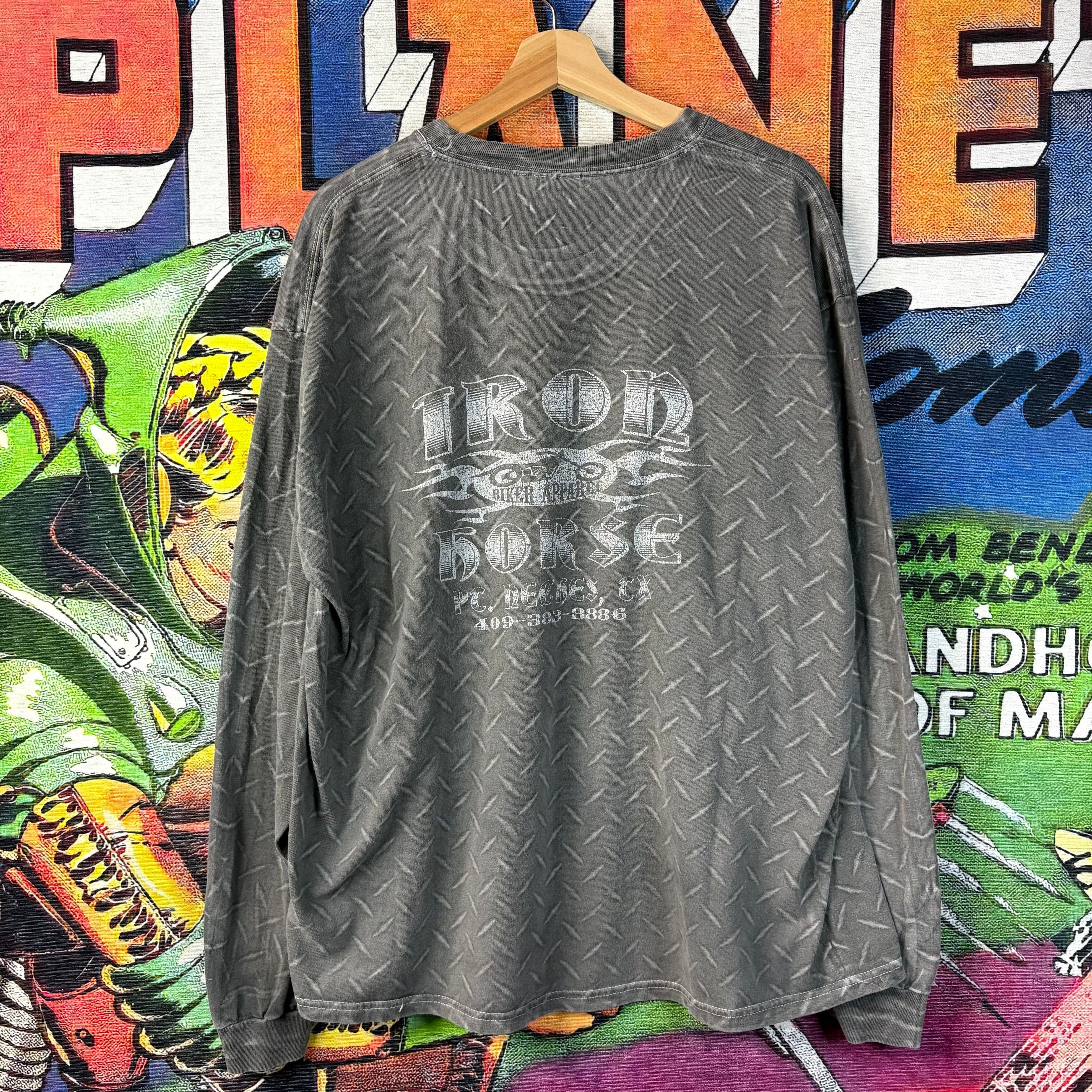 Other Y2K Iron Horse Biker Apparel Diamond Plate Long Sleeve Size US XL / EU 56 / 4 - 1 Thumbnail