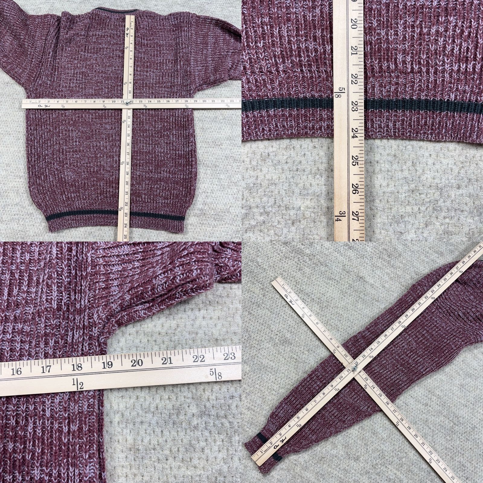 Wrangler Vintage Wrangler Grandpa Sweater Men Medium Purple Crewneck 80s 90s USA Heavy Knit Geometric Logo Size US M / EU 48-50 / 2 - 8 Thumbnail