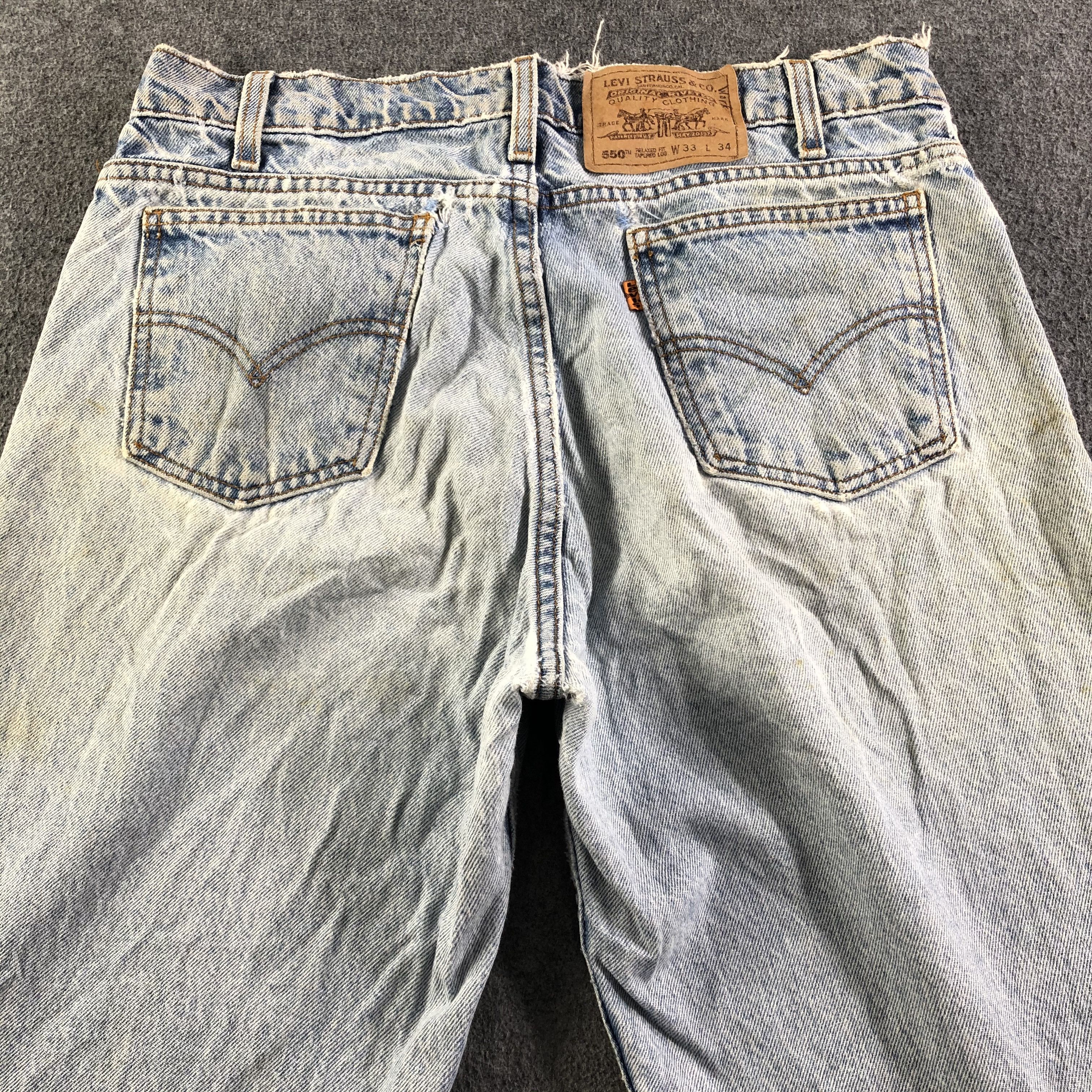 Levi's 90s Vintage Light Wash Levis 550 Jeans-J3353 Size US 33 - 4 Thumbnail