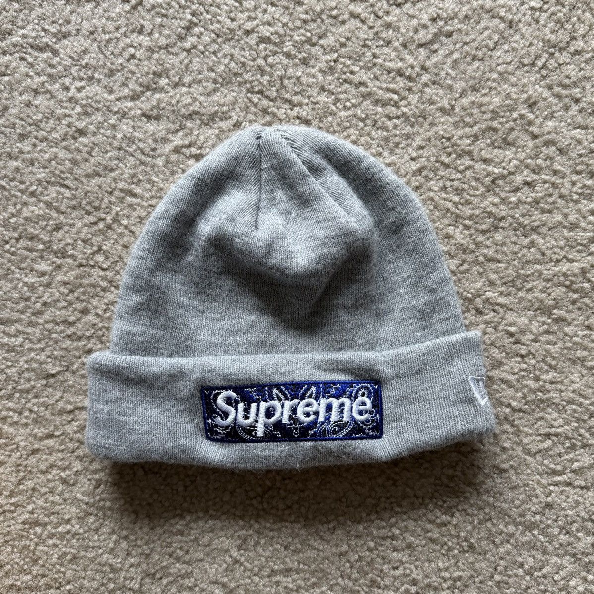 Supreme Supreme New Era S Logo Beanie Ash Grey | Grailed