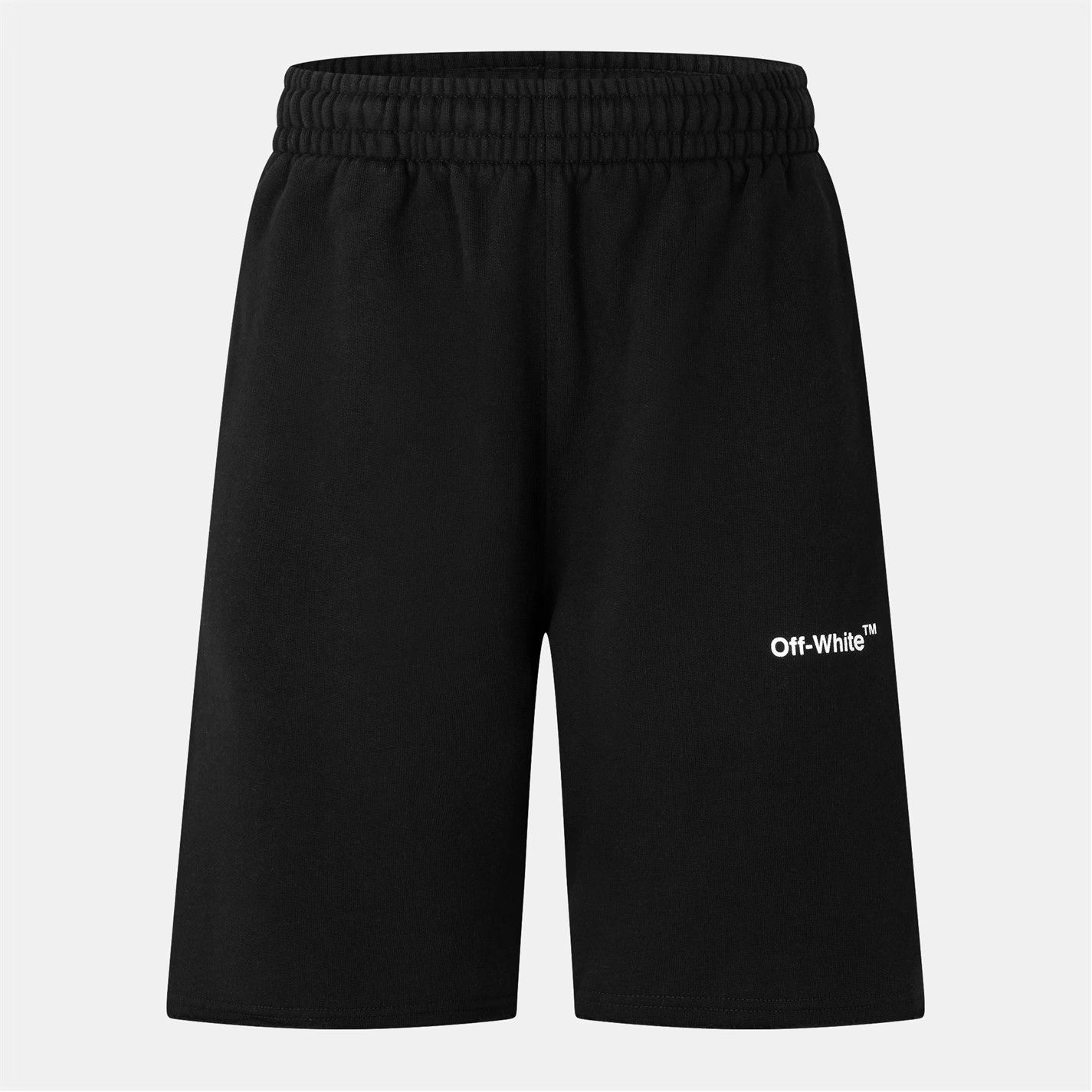 Off-White o1g2r1mq0326 Diag Arrow Fleece Jogger Shorts in Black Size US 30 / EU 46 - 1 Thumbnail