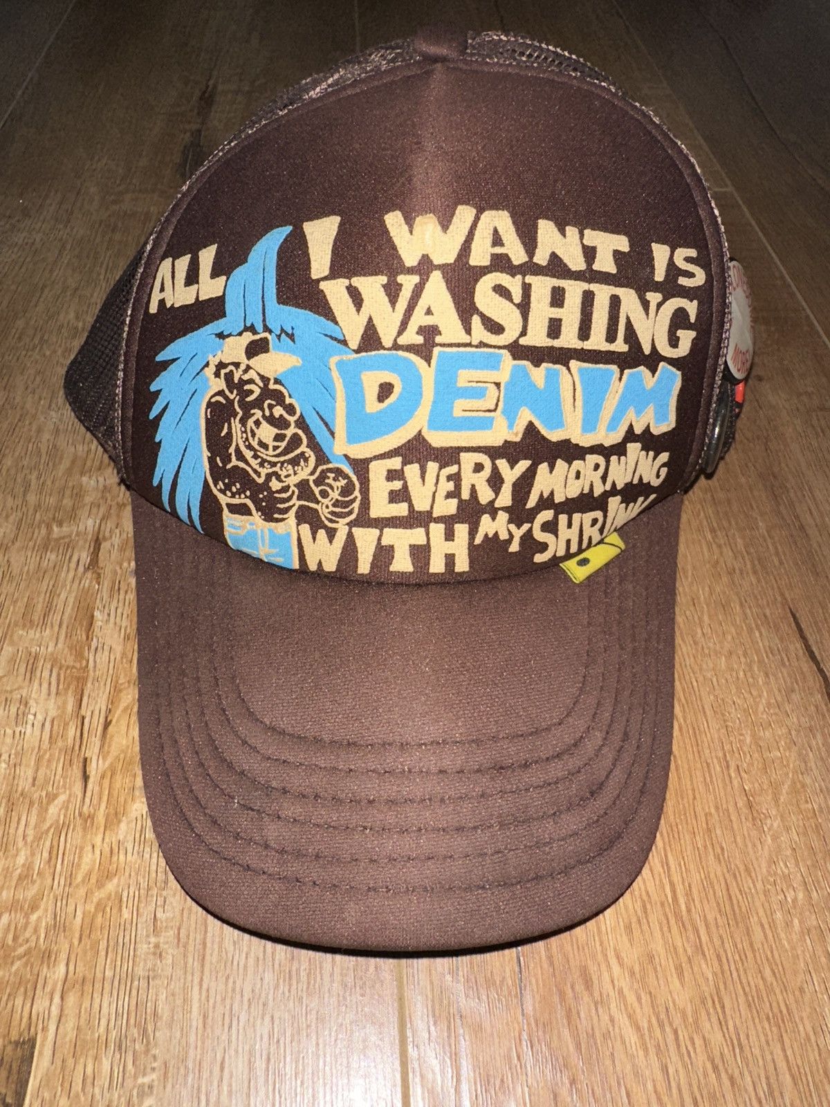 Kapital Kountry Kapital Kountry Denim Shrink Trucker Hat Brown Size ONE SIZE - 2 Thumbnail