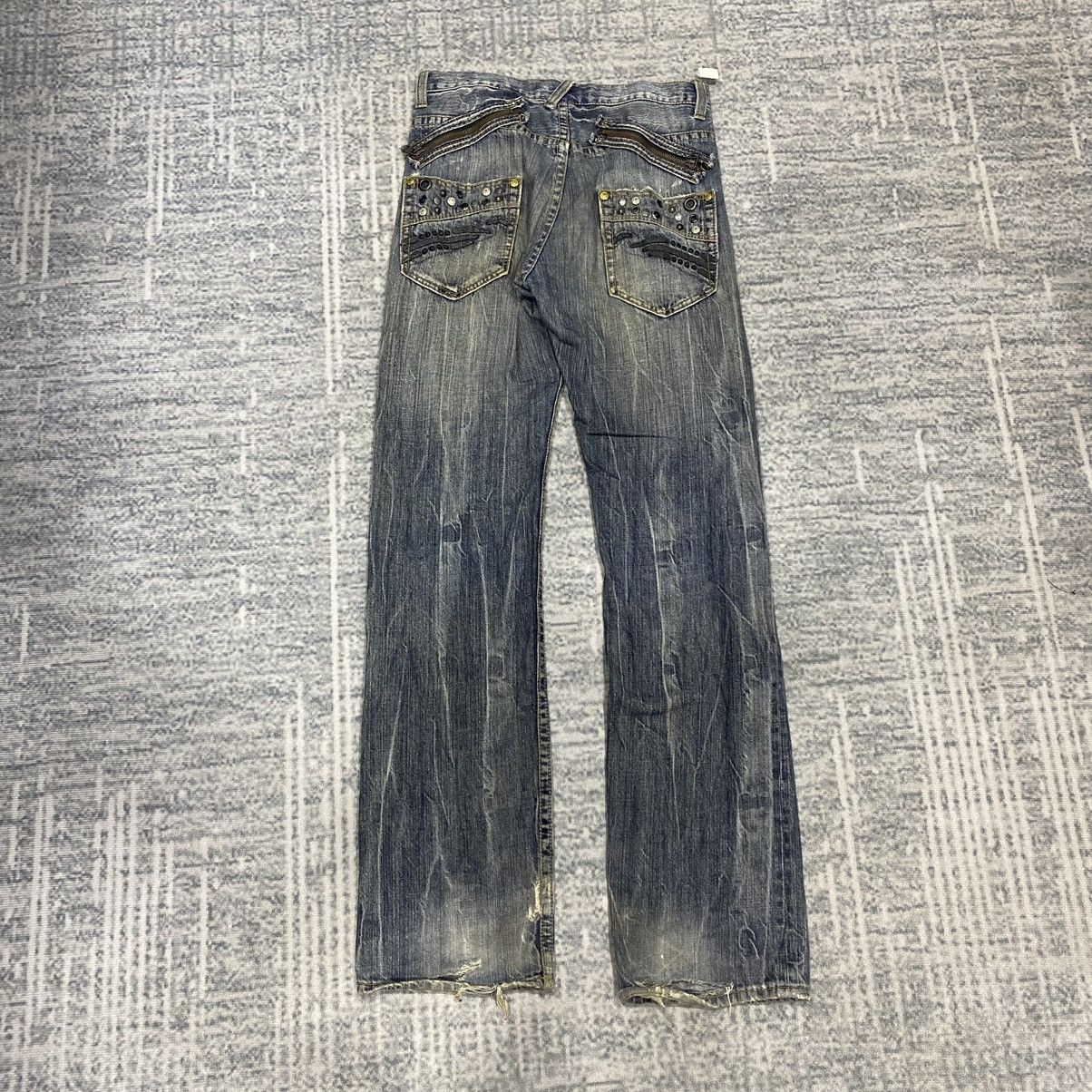 Japanese Brand × Vintage Sick☠️ Oririn Acid Wash Jeans Punk 90s Size US 30 / EU 46 - 2 Thumbnail