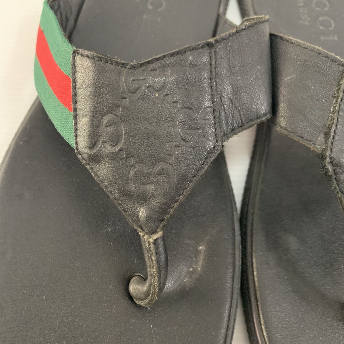 Gucci Gucci Leather Black Sandals Size US 8 / EU 41 - 3 Thumbnail