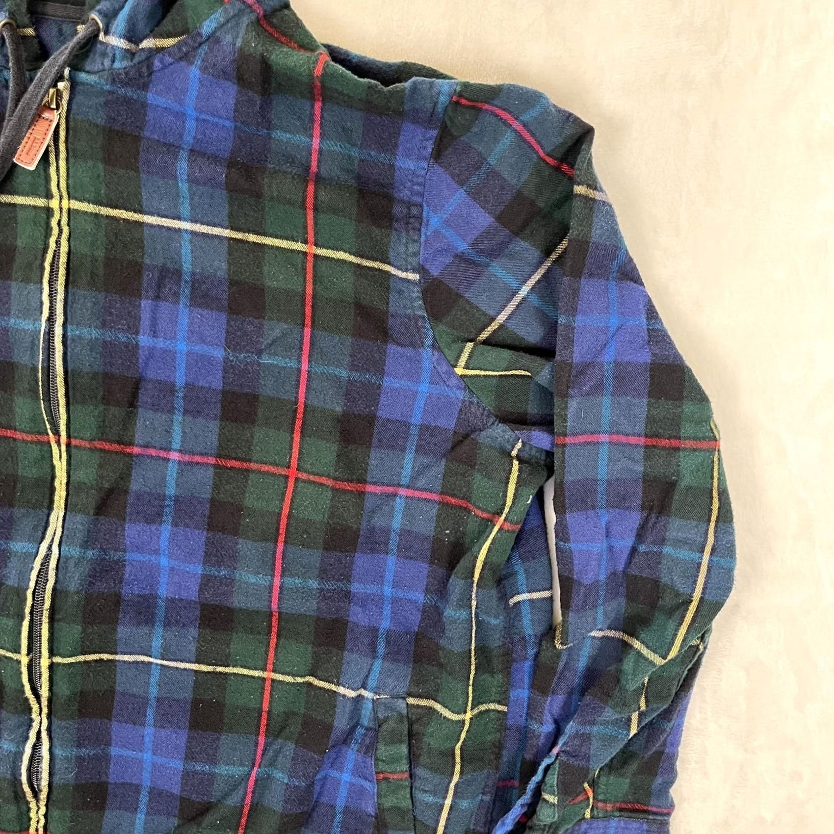 Vintage VINTAGE L.L. Bean Jacket Mens XL Blue Plaid Flannel Hooded Full Zip Lightweight Size US XL / EU 56 / 4 - 3 Thumbnail