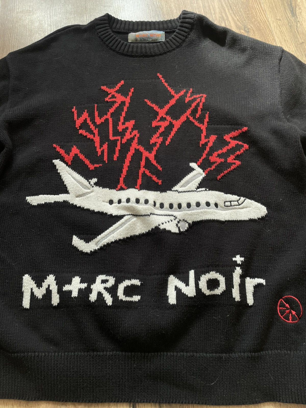 M+Rc Noir M+ RC Nior Plane Sweater – Black, Graphic Design, Size M Size US L / EU 52-54 / 3 - 3 Thumbnail