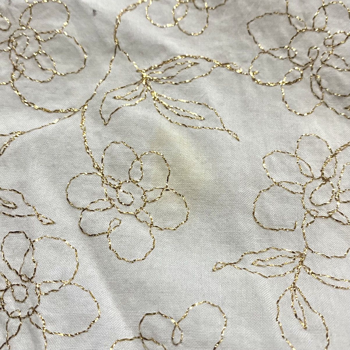 Moschino Women’s Moschino White Shirt Golden Floral Embroidery Decor Size S / US 4 / IT 40 - 20 Thumbnail