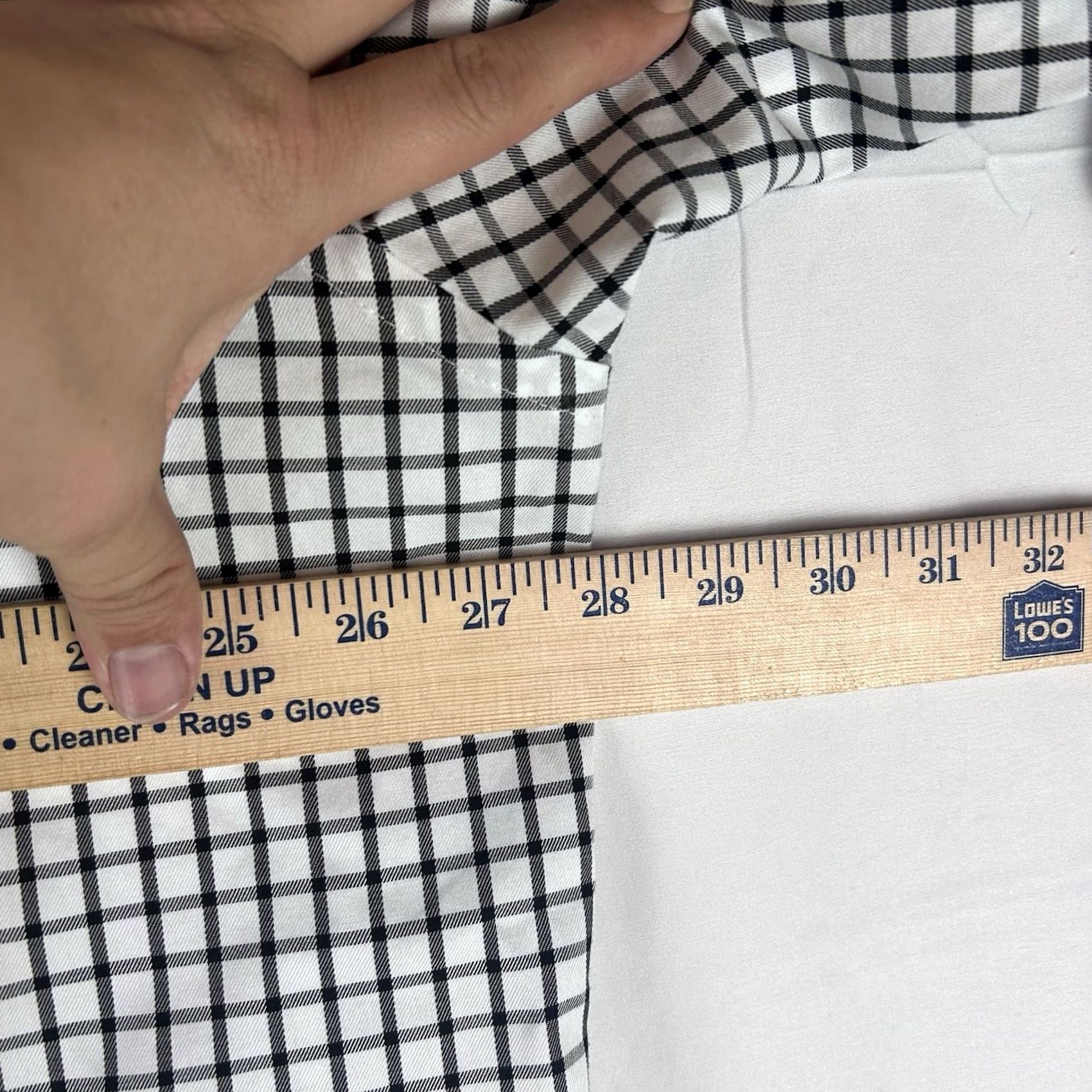 Peter Millar Peter Millar Shirt Mens 2XL White Black Check Long Sleeve Nanoluxe Easycare Dress Shirt Mens Size US XXL / EU 58 / 5 - 7 Thumbnail