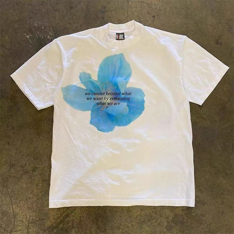 Japanese Brand White casual retro floral print cotton t-shirt Size US M / EU 48-50 / 2 - 1 Thumbnail