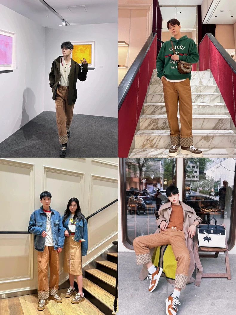Gucci Gucci SS23 GG Full Print Logo Flip Jeans 2502-Nextarrow Size US 30 / EU 46 - 9 Thumbnail
