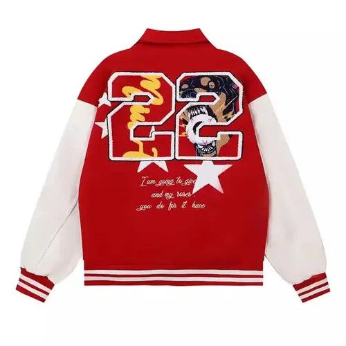 Japanese Brand Vicious Dog Embroidery Varsity Jacket Size US M / EU 48-50 / 2 - 3 Thumbnail