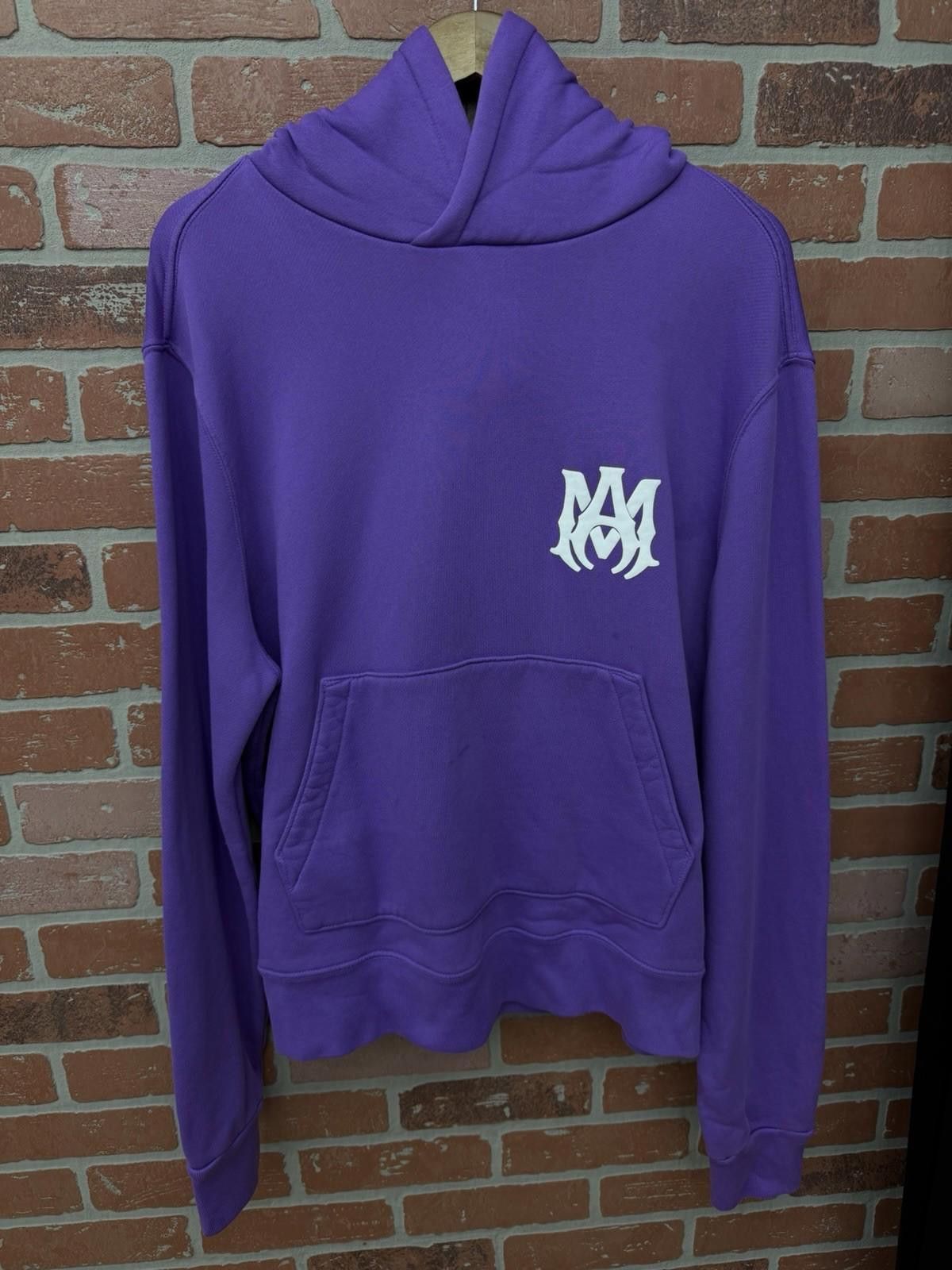Amiri Amiri Men's Purple Logo Pullover Hoodie Sweater Size Medium Size US M / EU 48-50 / 2 - 2 Thumbnail