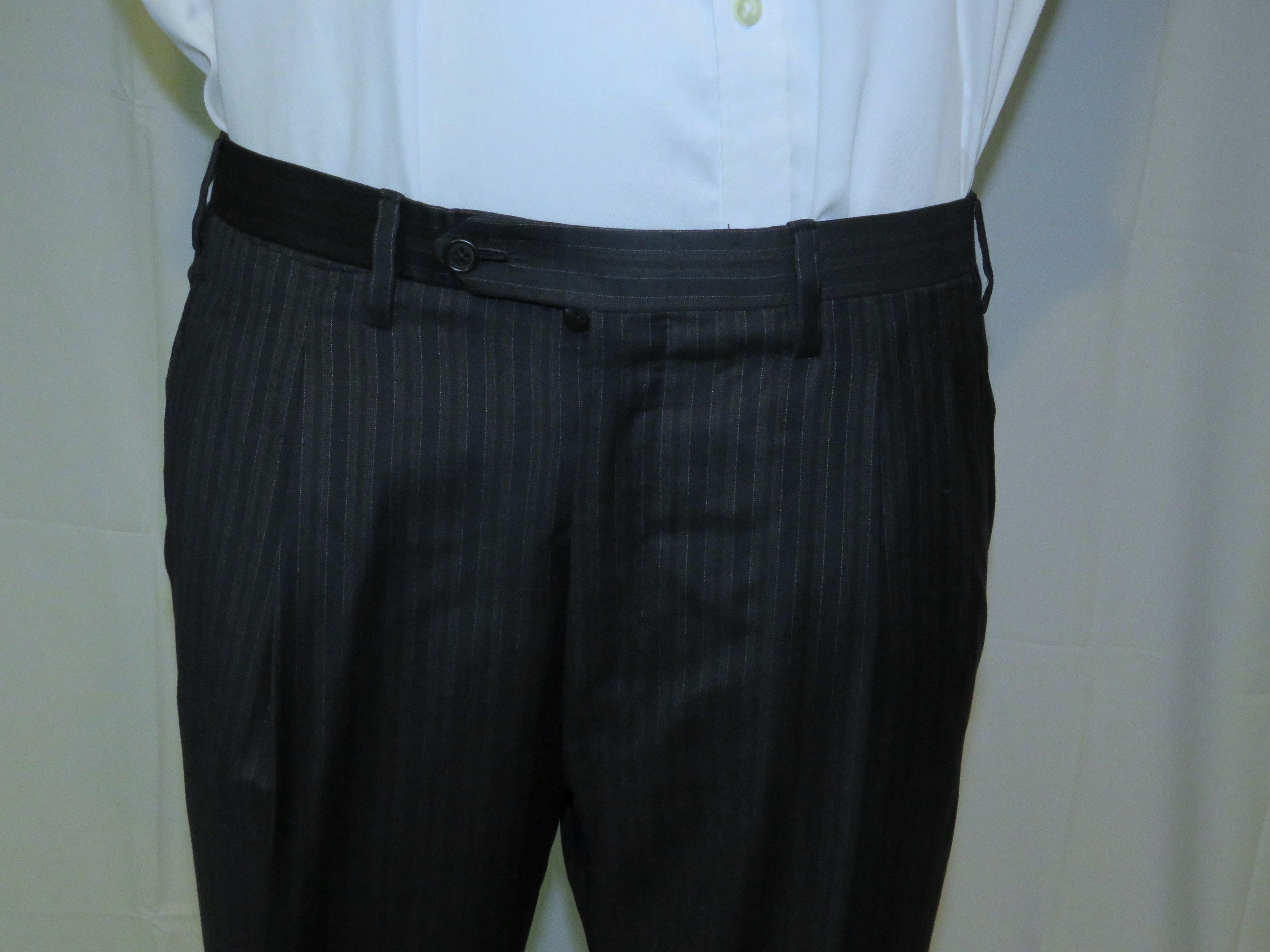 Bergdorf Goodman × Kiton Custom Made Super 200 Blue Striped Two Button Suit 43R Size 42R - 14 Thumbnail