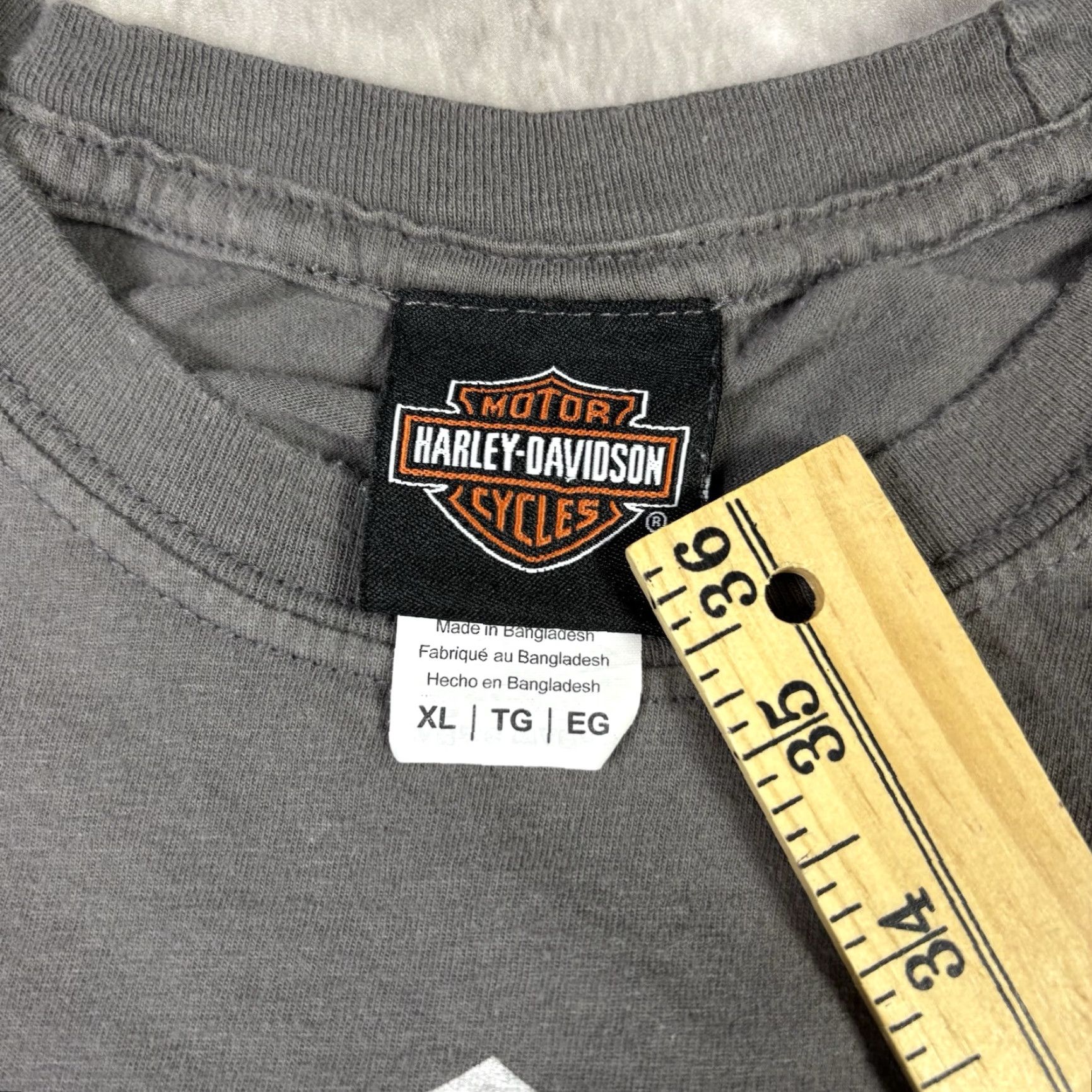 Harley Davidson VINTAGE Harley-Davidson Flame Bird Biker T Shirt Gray XL Mens Crew Neck Short Sleeve Graphic Print Cotton-XL Men’s T-Shirt Size US XL / EU 56 / 4 - 7 Thumbnail