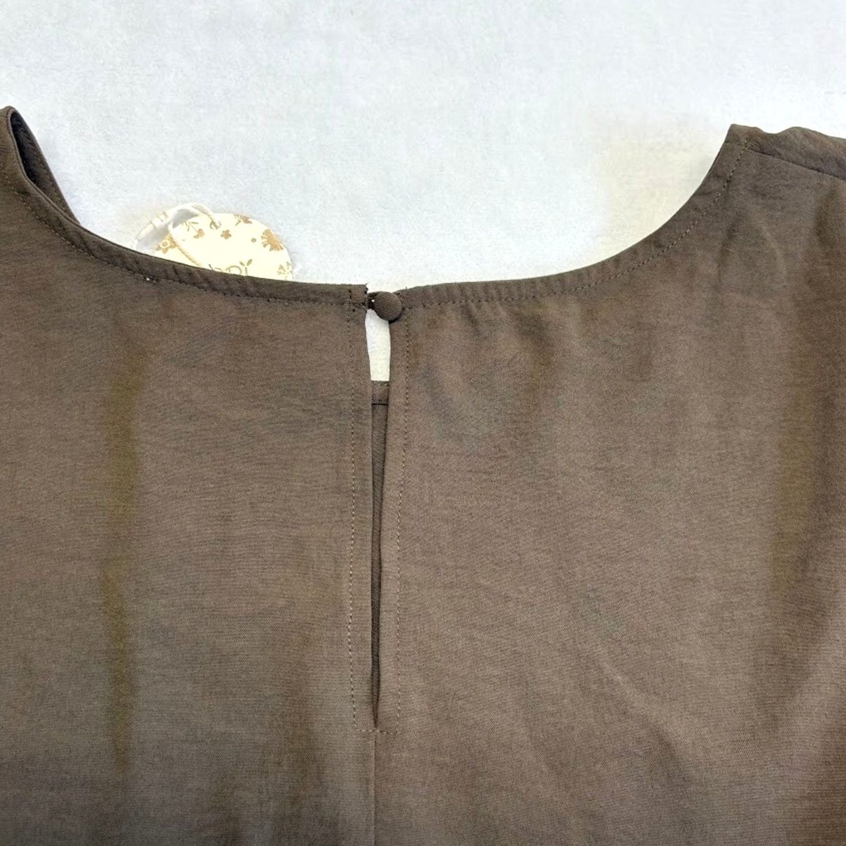 Vintage Oddi Cap Womens 3XL Brown Tiered Ruffle Sleeve Blouse Keyhole Back NWT Women Size Size XXL / US 16-18 / IT 52-54 - 3 Thumbnail