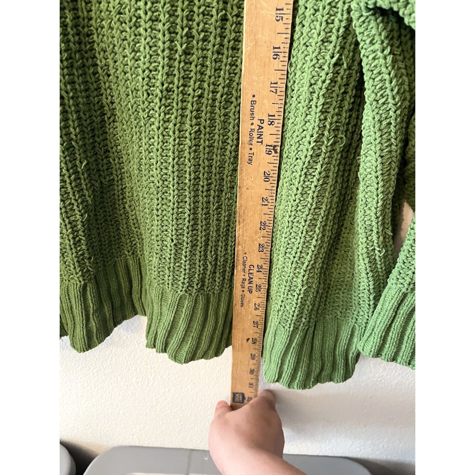 Vintage AERIE Pullover Sweater Womens Mock Neck Cable Green Size Small Size S / US 4 / IT 40 - 4 Thumbnail