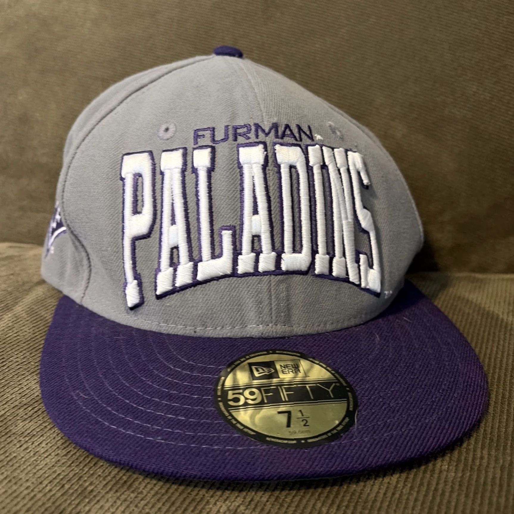 New Era Furman Paladins New Era 5950 Fitted Hat Size 7 1/2 Mens Baseball Cap Gray Size ONE SIZE - 2 Thumbnail