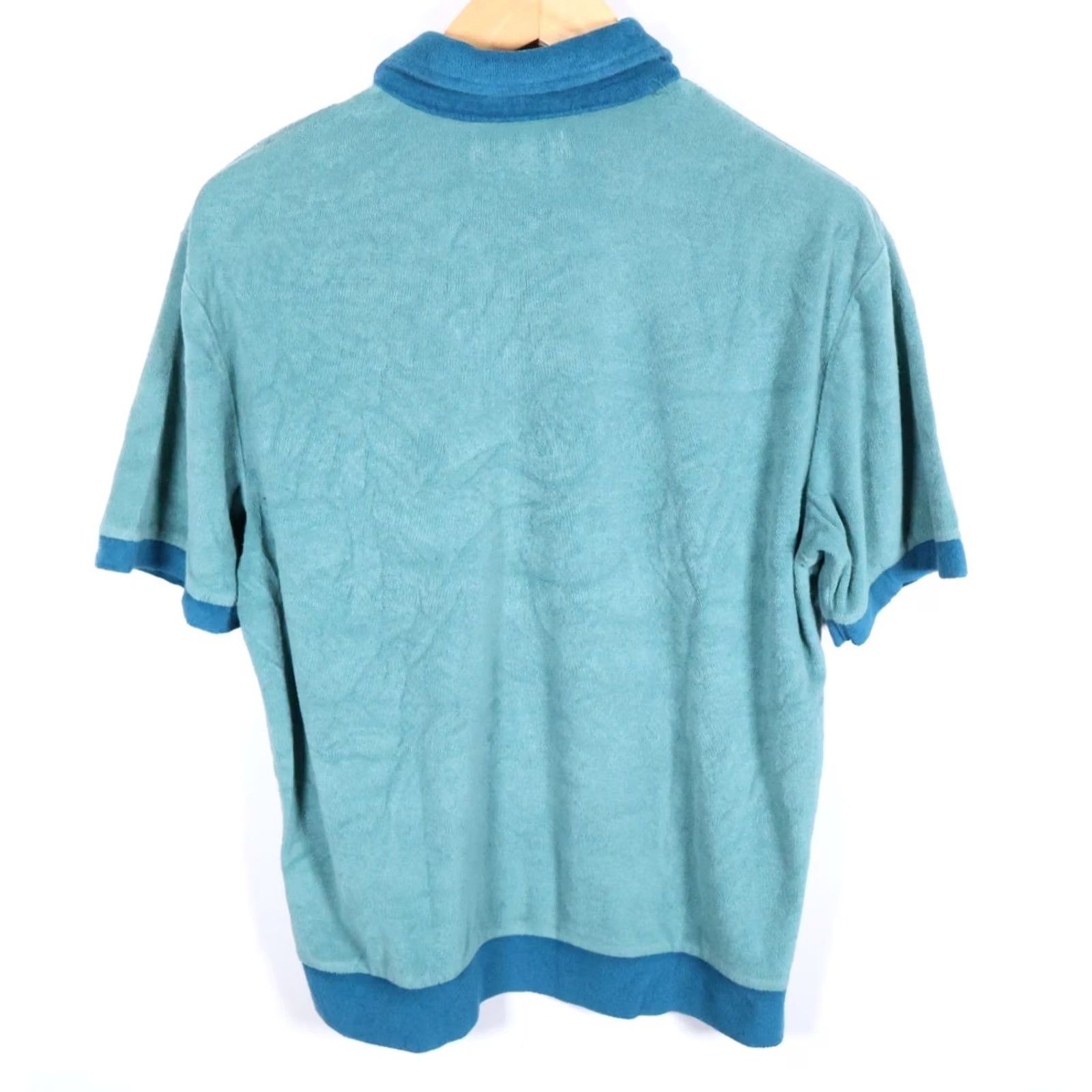 Urban Outfitters Urban Outfitters Polo Shirt Men's Large Green Embroidered Floral Terry Cloth 90s Retro Polo Shirt Mens L Green Embroidered Floral Size US L / EU 52-54 / 3 - 2 Thumbnail