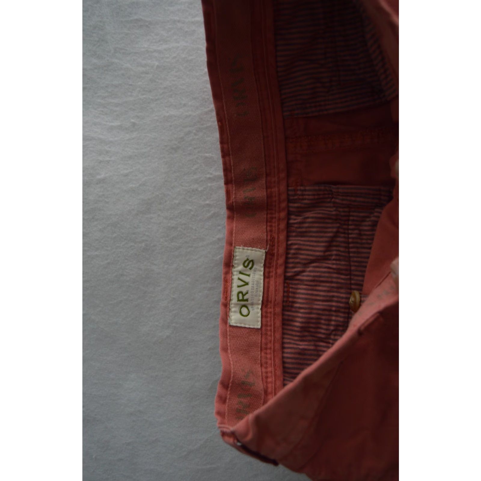 Orvis Orvis Chino Shorts Men's 34 Khaki Mauve Flat Front Cotton Shorts Casual Travel Stretch Pockets Breathable Light Pink 34 Regular Mens Size US 34 / EU 50 - 5 Thumbnail