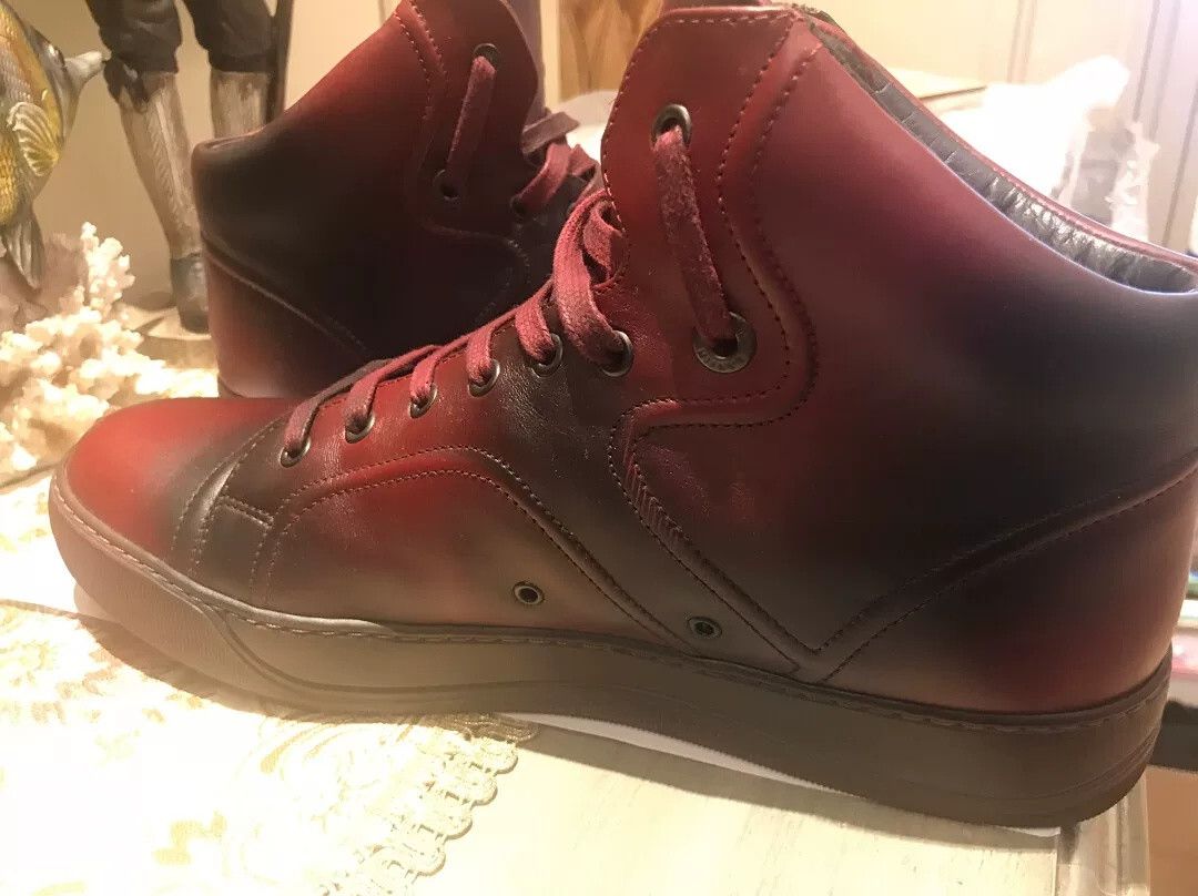 Lanvin Lanvin Red Gradient Mid-Top Sneakers Size US 8 / EU 41 - 8 Thumbnail