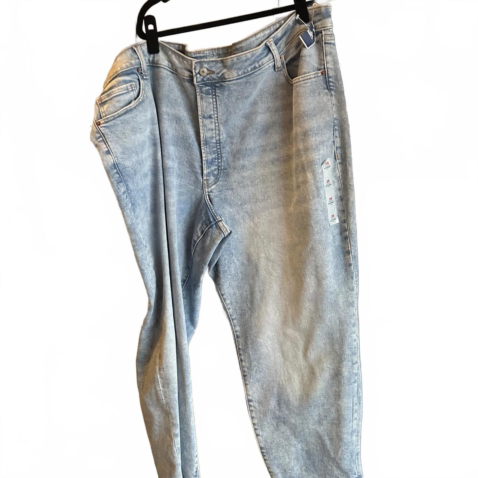 Designer High-Rise Stretch O.G. Straight Jeans Size 42" / US 20 - 1 Thumbnail