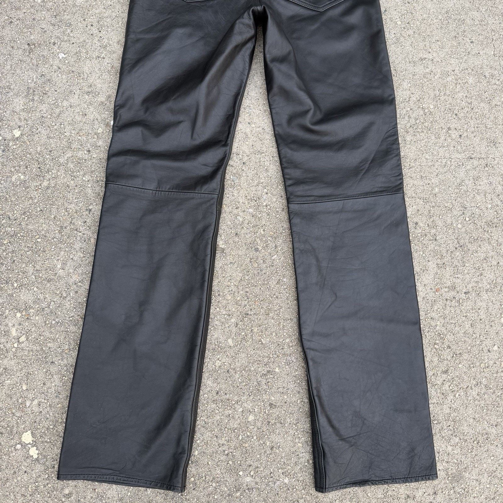 Gap × Vintage Vintage Y2K Gap Black Bootcut Leather Pants Size 30x33.5 30L Size US 30 / EU 46 - 6 Thumbnail