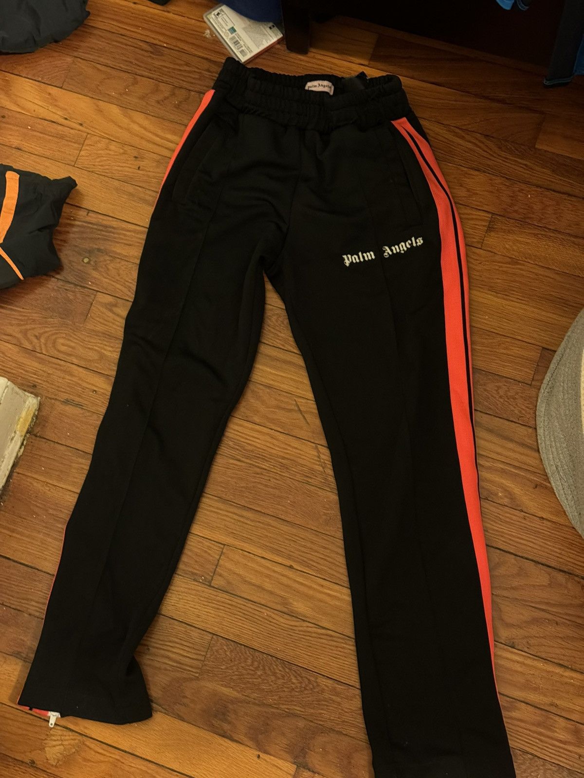 image of Palm Angels Logo Track Pants in Black, Men's (Size 30)