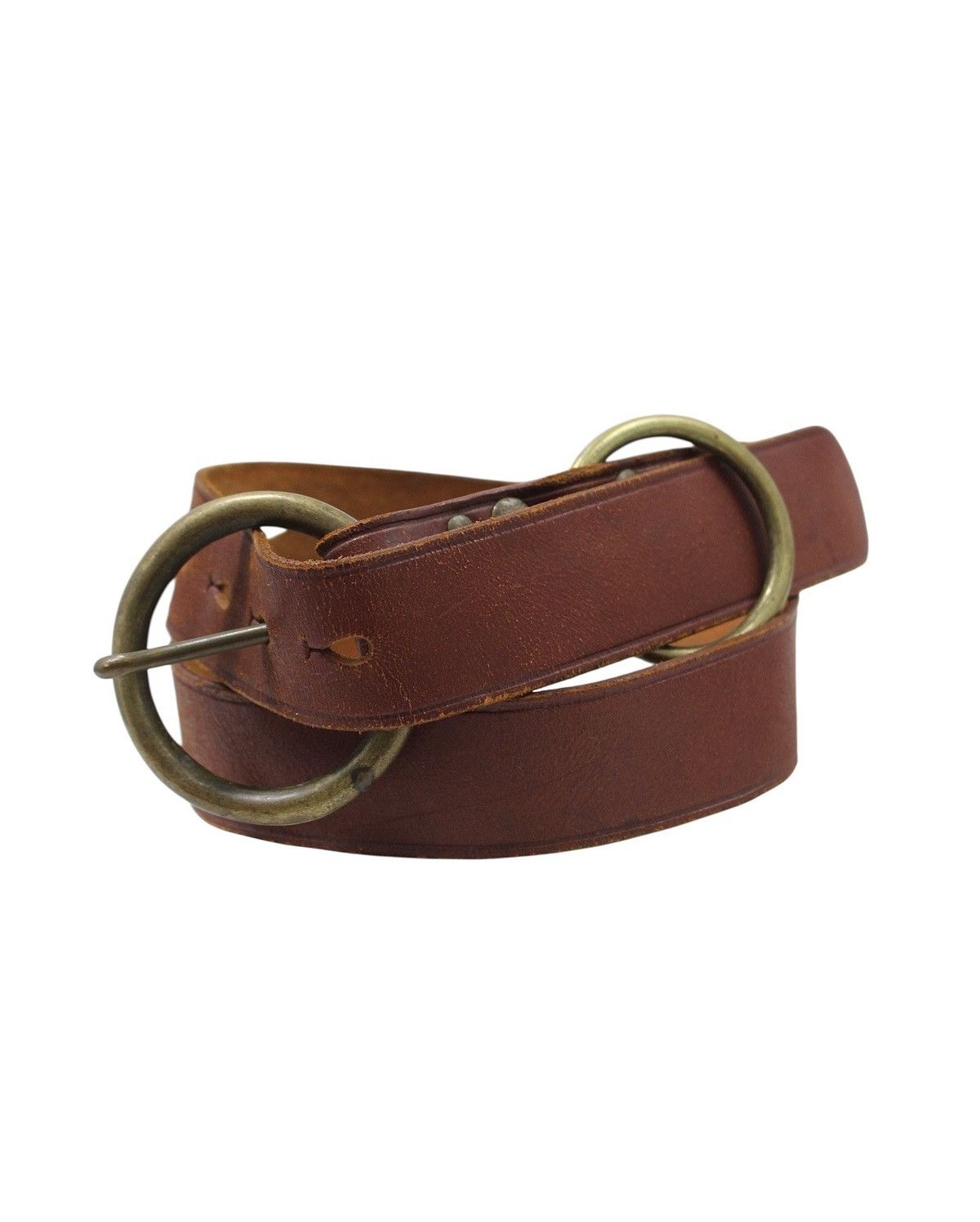 Japanese Brand × Leather × Vintage 1990S OOOZOC DOUBLE RING LEATHER BELT Size ONE SIZE - 2 Thumbnail