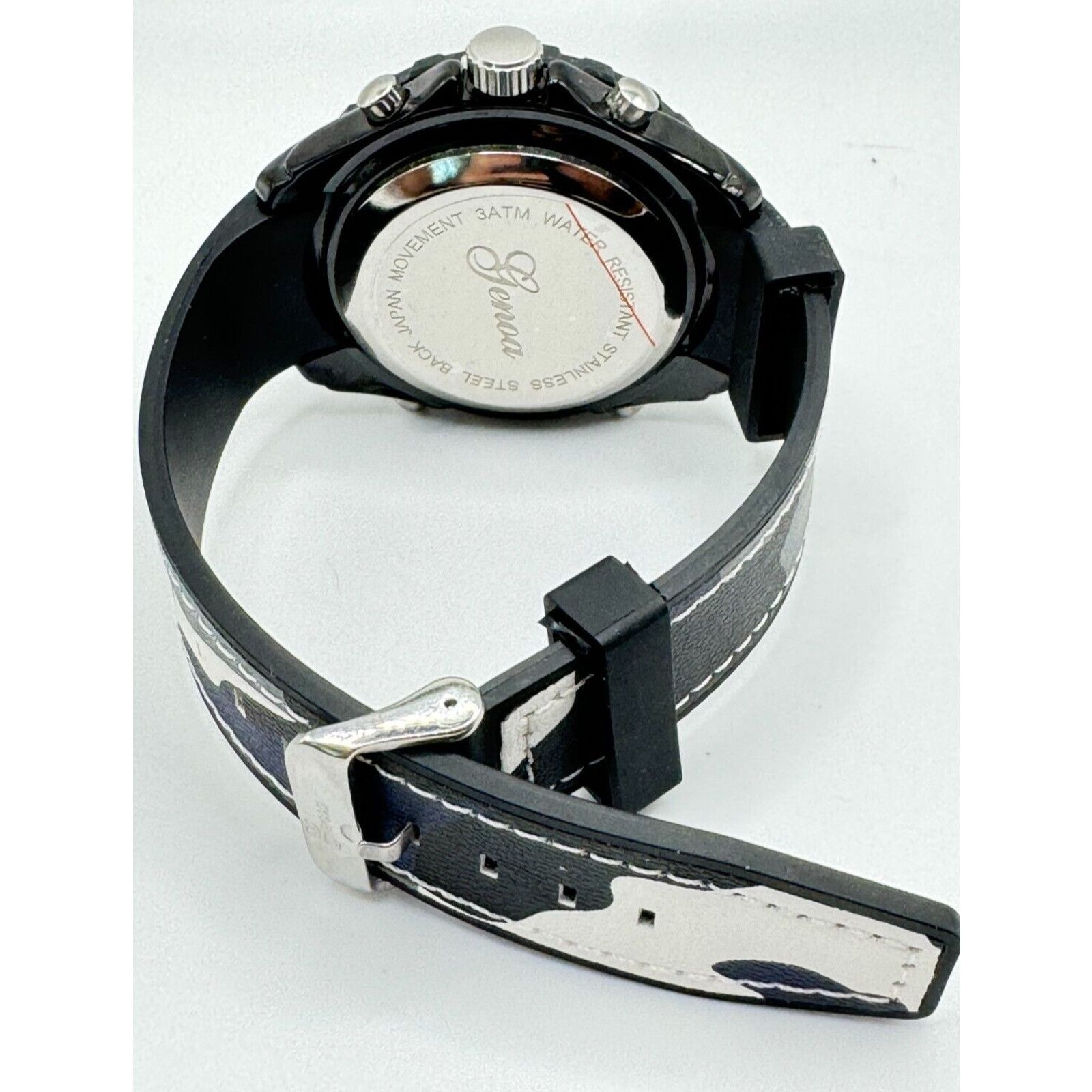 The Unbranded Brand Rare GENOA Japanese Electronic Movement Black Dial Watch Size ONE SIZE - 7 Thumbnail