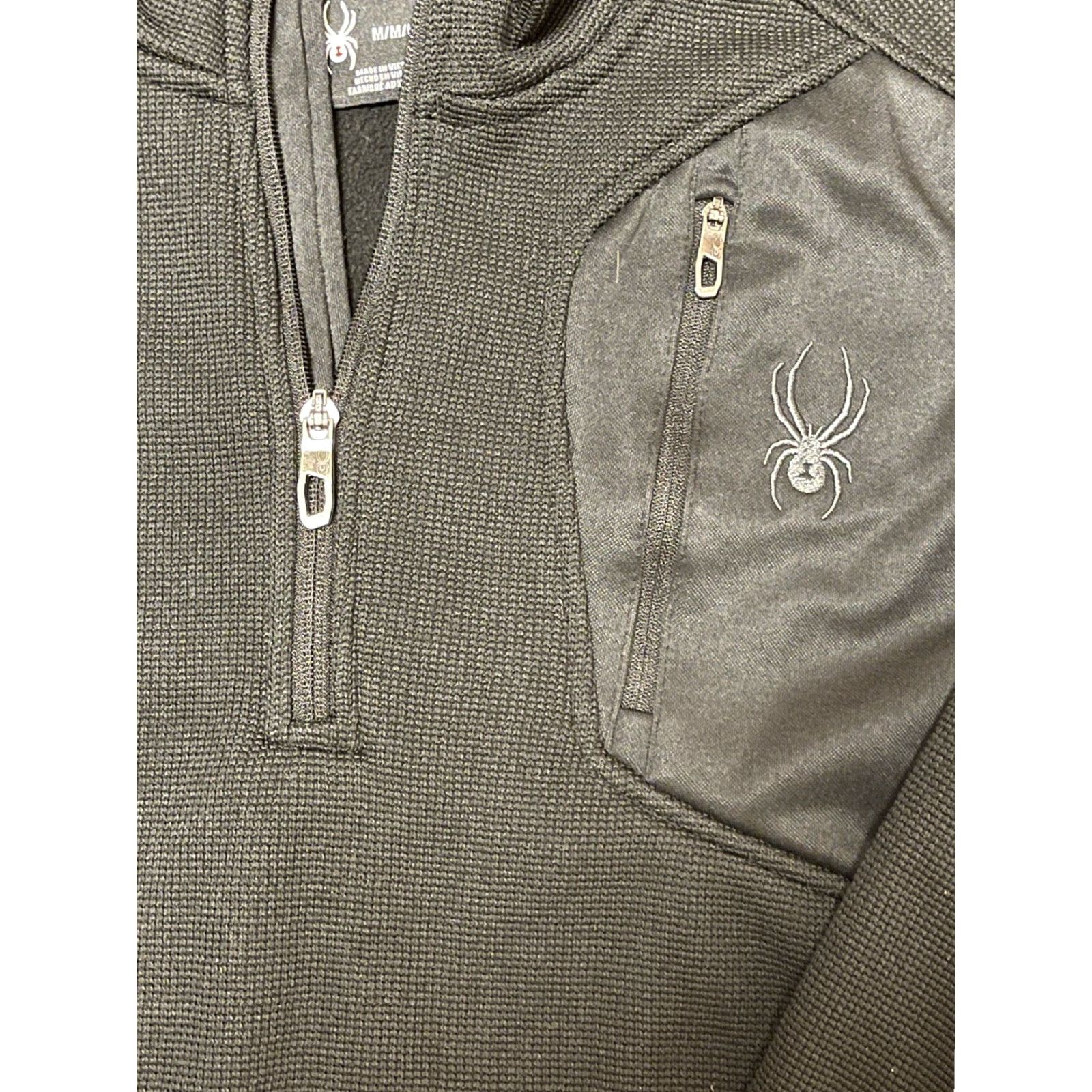 Spyder SPYDER Sweater Sz Medium Black 1/4 Zip Core Pullover Fleece Jacket Mens Size US M / EU 48-50 / 2 - 2 Thumbnail