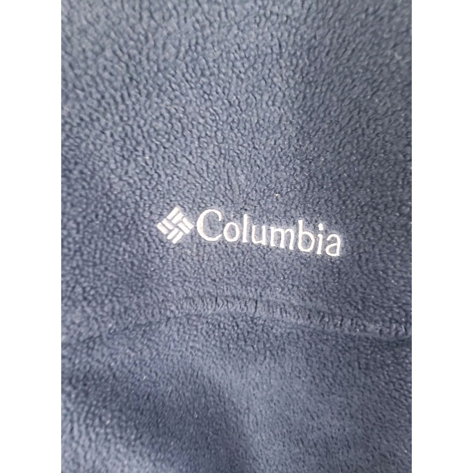 Vintage Columbia Fleece Jacket Men's L Navy Blue Solid Full Zip Long Sleeves Mock Neck Mens Jacket Size US L / EU 52-54 / 3 - 3 Thumbnail