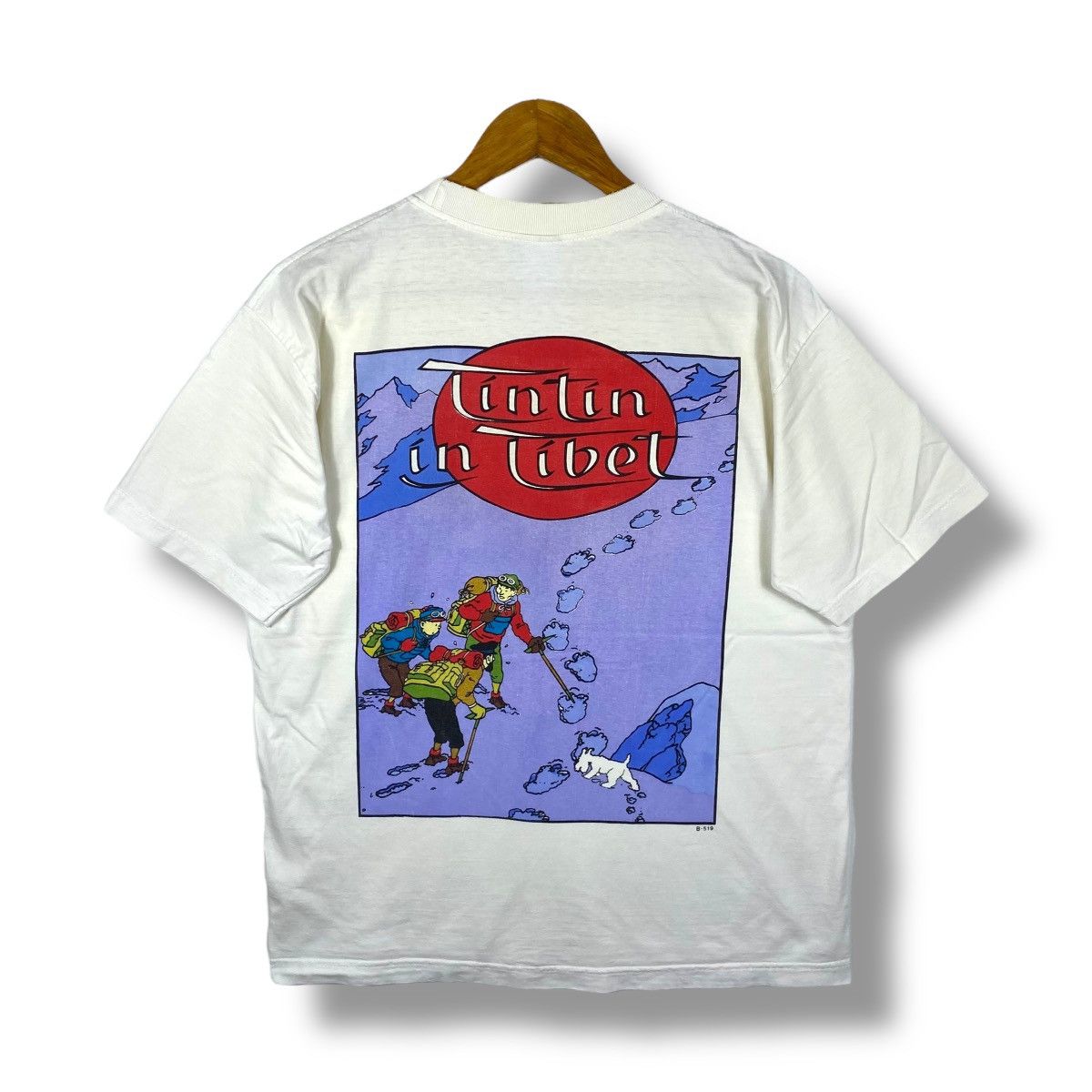 Other Vintage 90's TINTIN IN TIBET Cartoon Graphic Distressed Tee Size US L / EU 52-54 / 3 - 1 Thumbnail