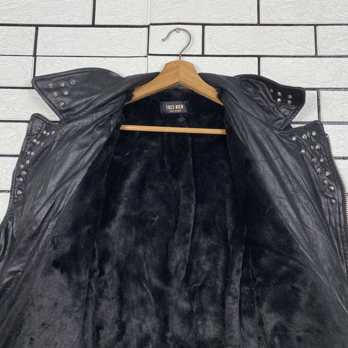 Japanese Brand Vintage Biker Jacket Double Collar Blanket Tres Bien Size US M / EU 48-50 / 2 - 15 Thumbnail