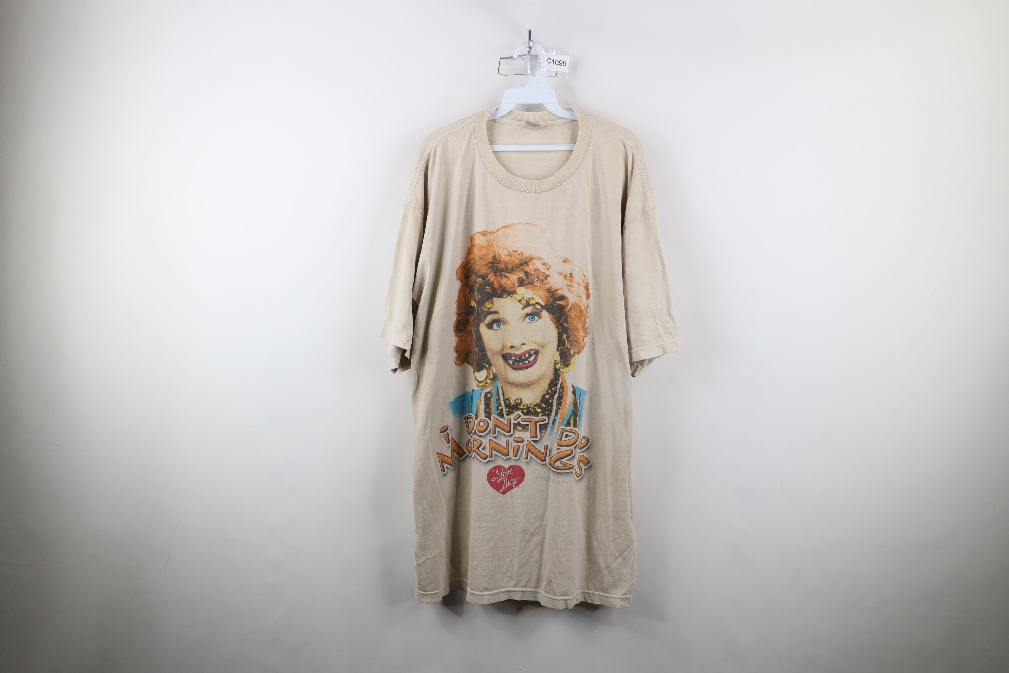 Vintage Vintage 90s I Love Lucy I Don't Do Mornings Sleep T-Shirt Size ONE SIZE - 1 Thumbnail